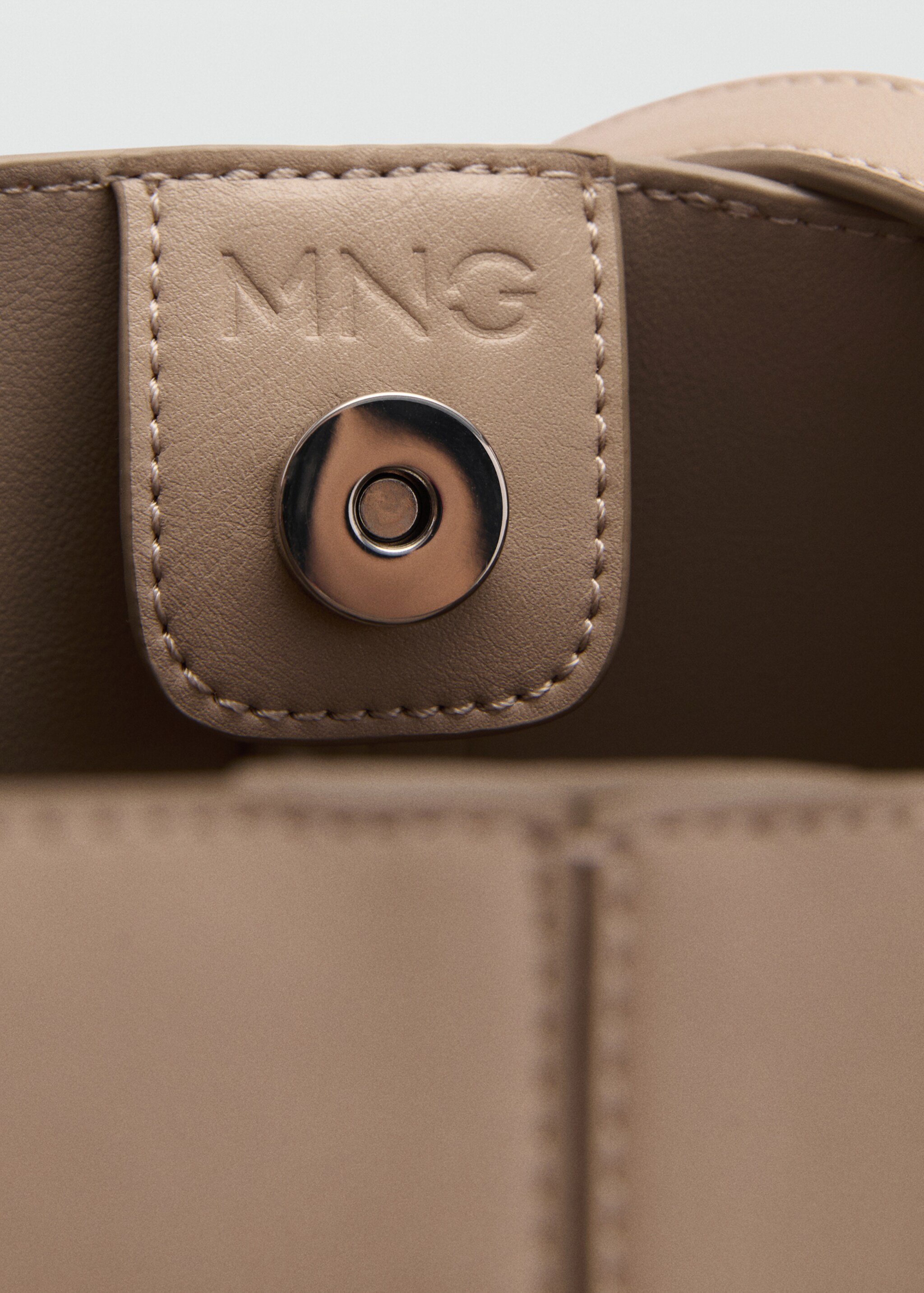 Minishopper schoudertas - Detail van het artikel 2, Gebroken wit. Ref: 77014021-00.