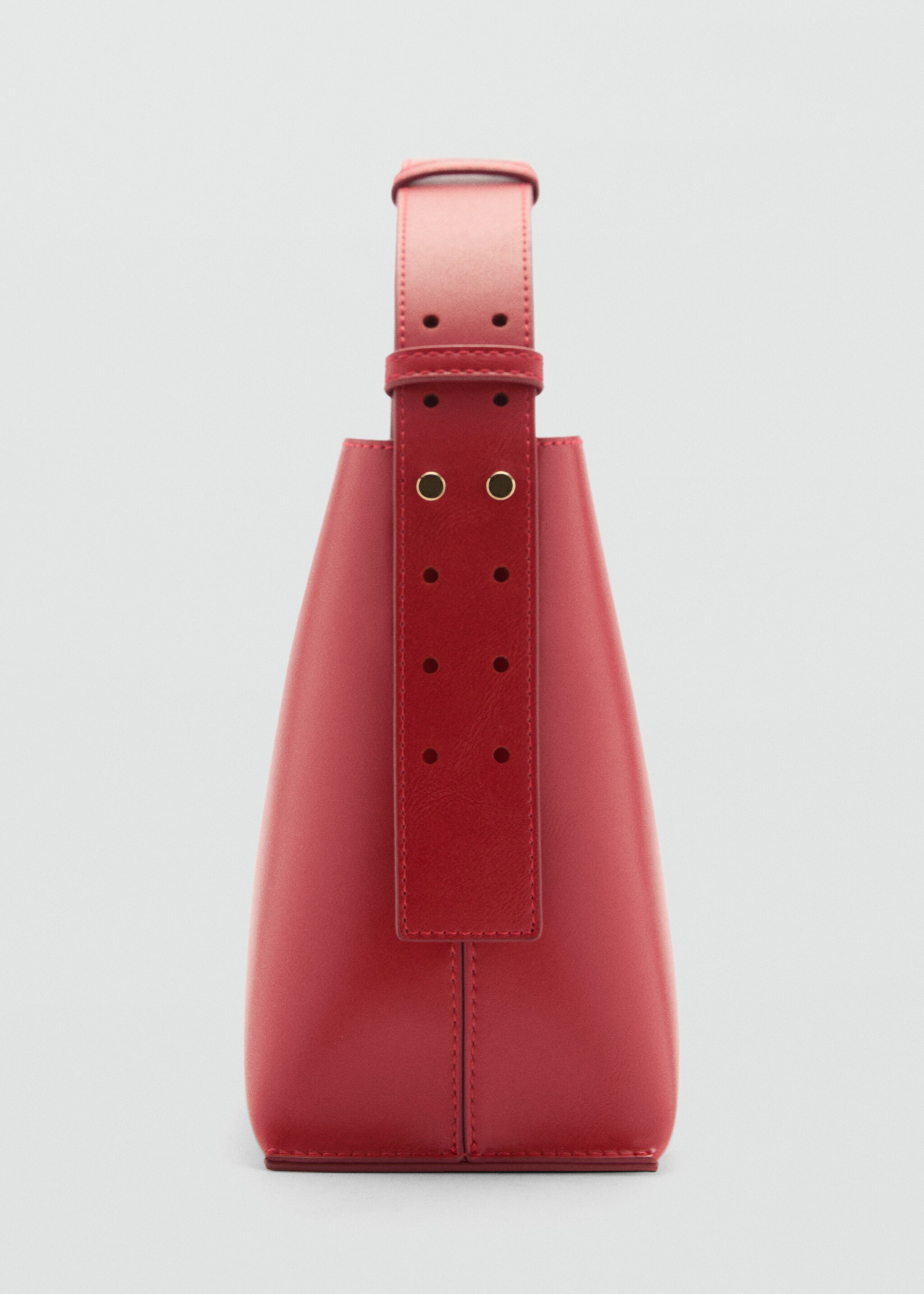 Mini-shopper shoulder bag - Details of the article 2, Red. Ref: 77014021-00.
