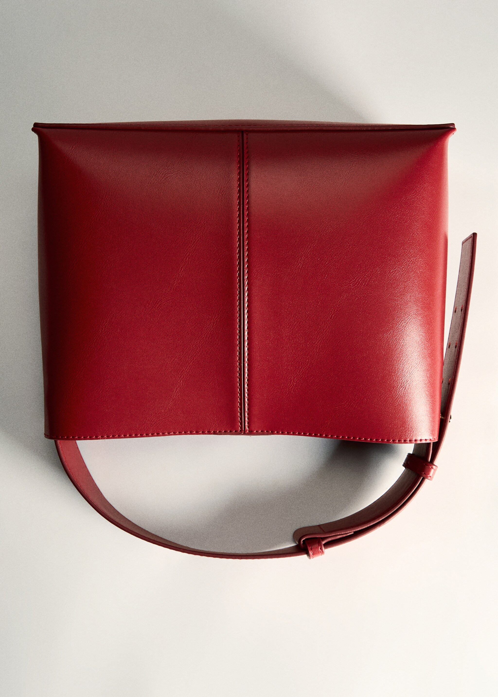 Mini-shopper shoulder bag - Details of the article 5, Red. Ref: 77014021-00.