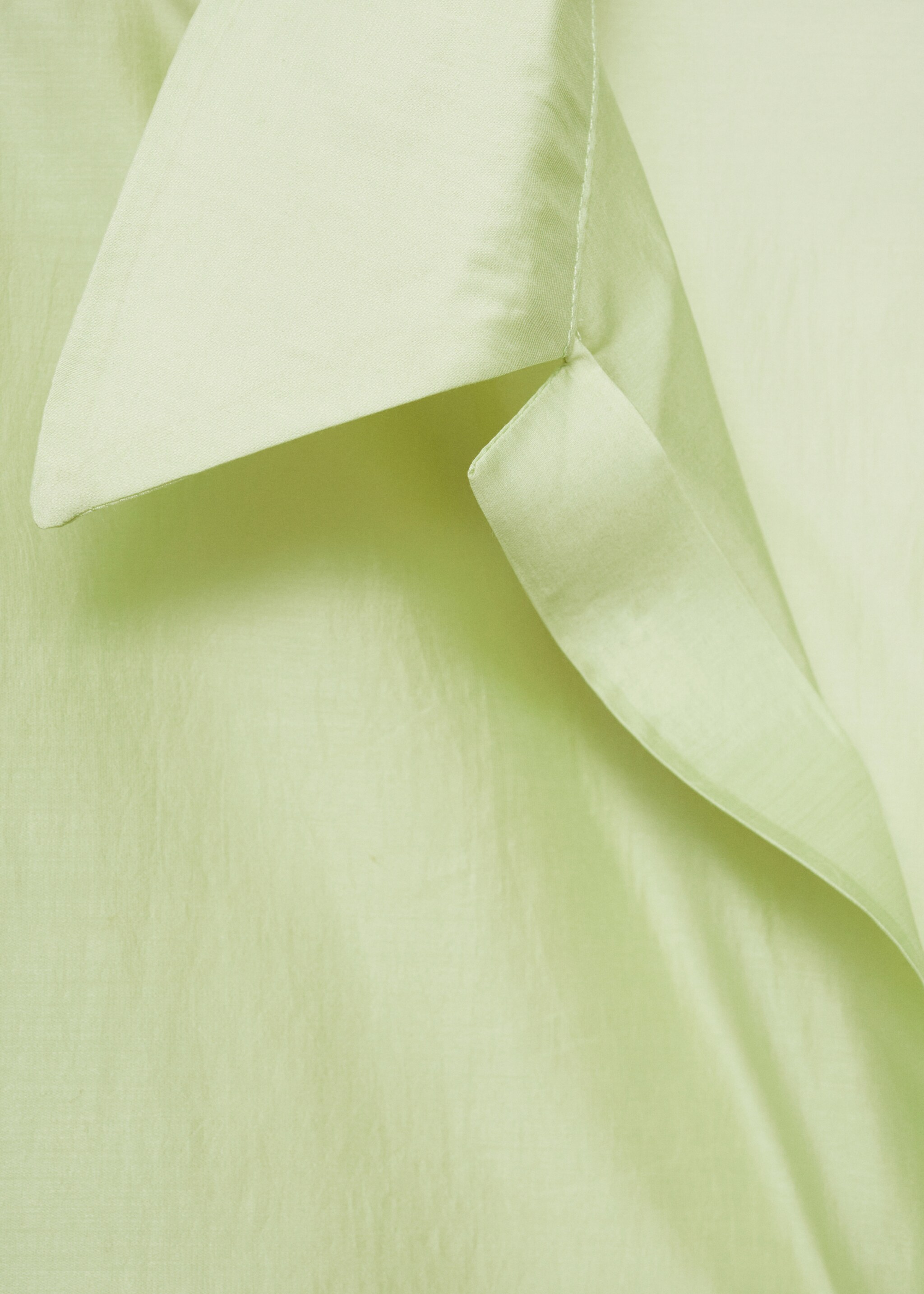 Satin lyocell shirt - Details of the article 8, Green. Ref: 77014023-00.