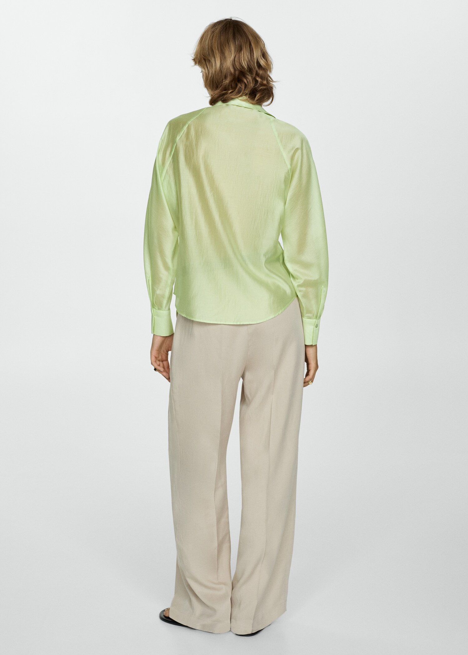 Satin lyocell shirt - Reverse of the article