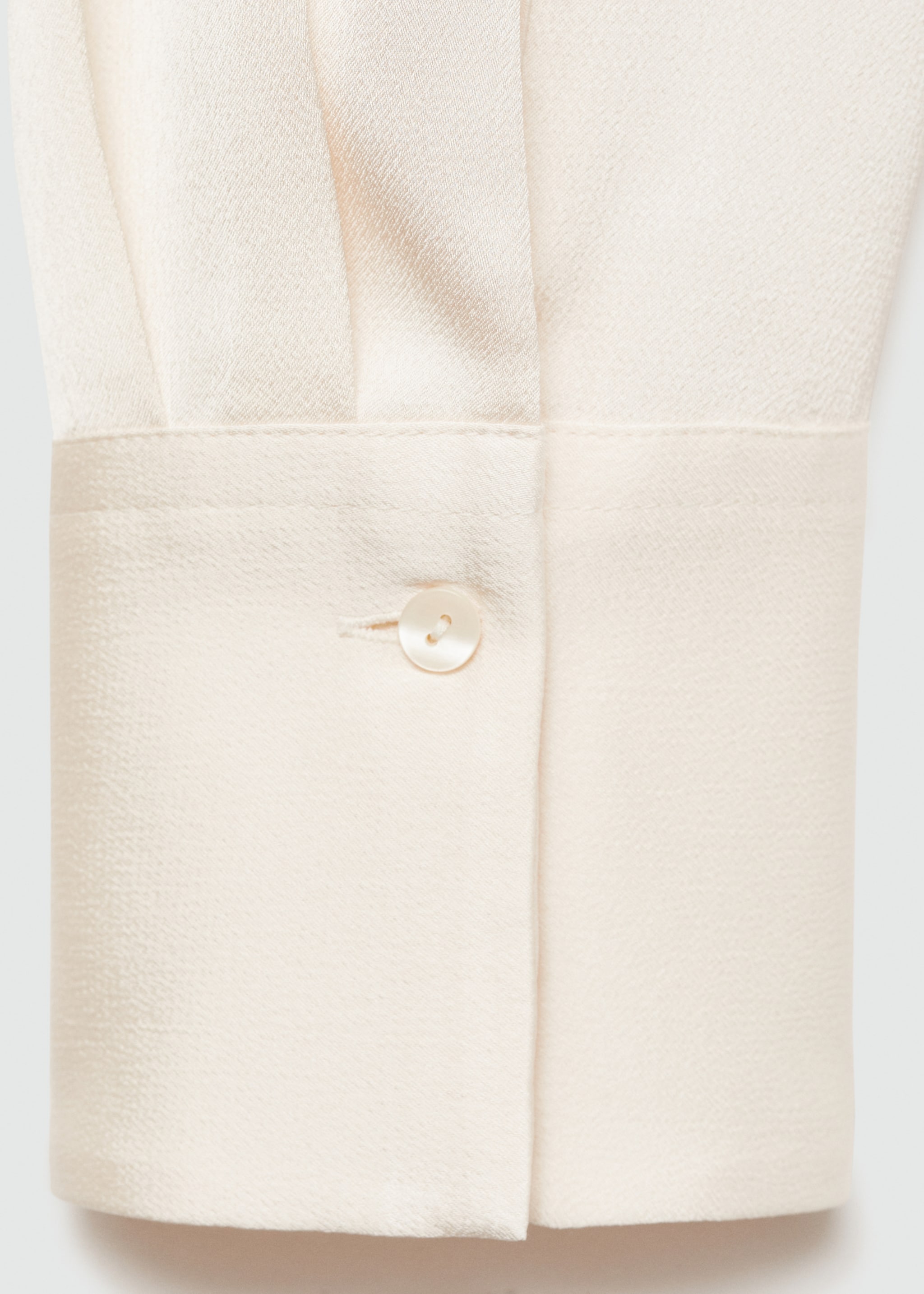 Satin finish flowy shirt - Details of the article 0, Off White. Ref: 77014032-00.