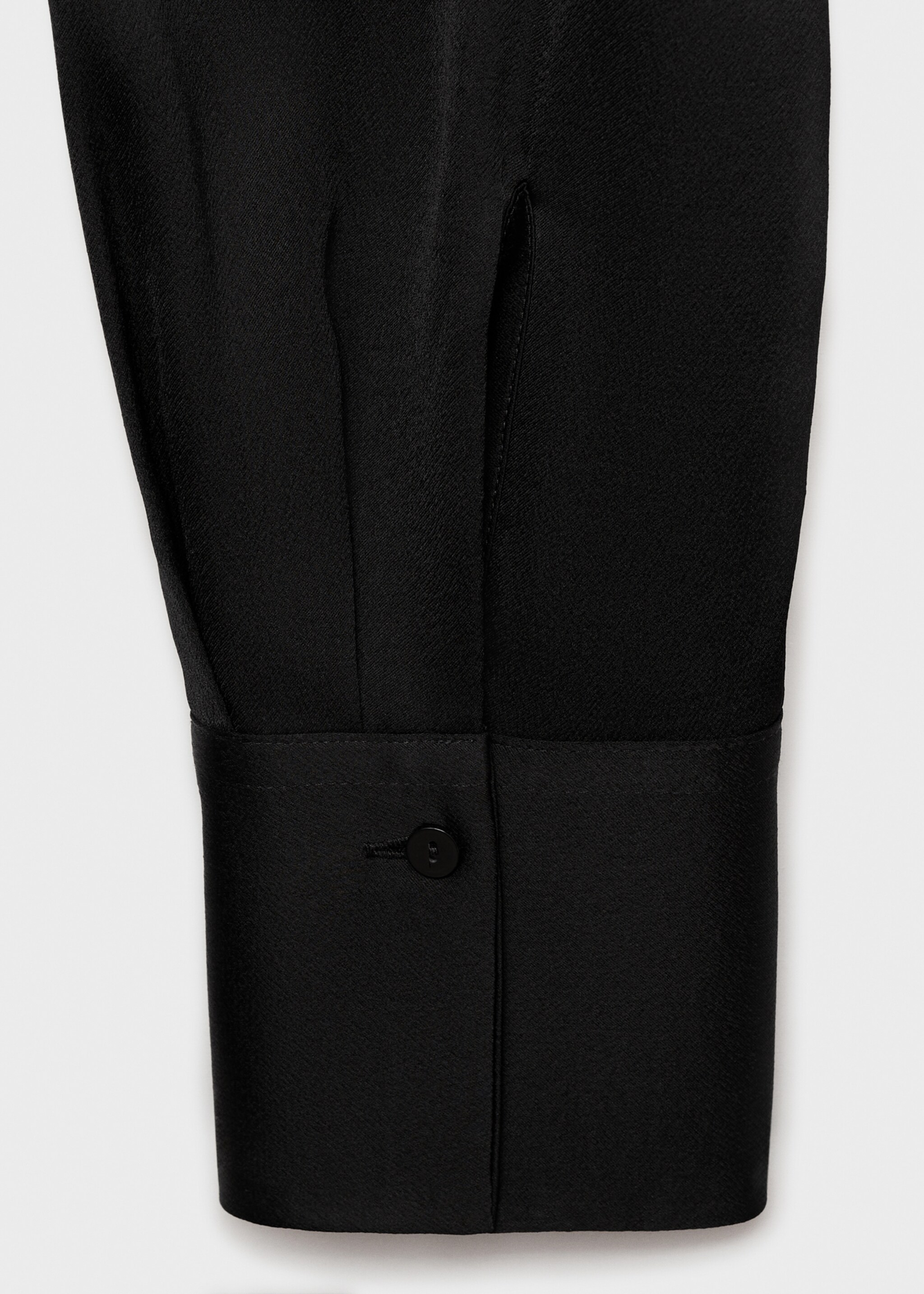 Satin finish flowy shirt - Details of the article 0, Black. Ref: 77014032-00.