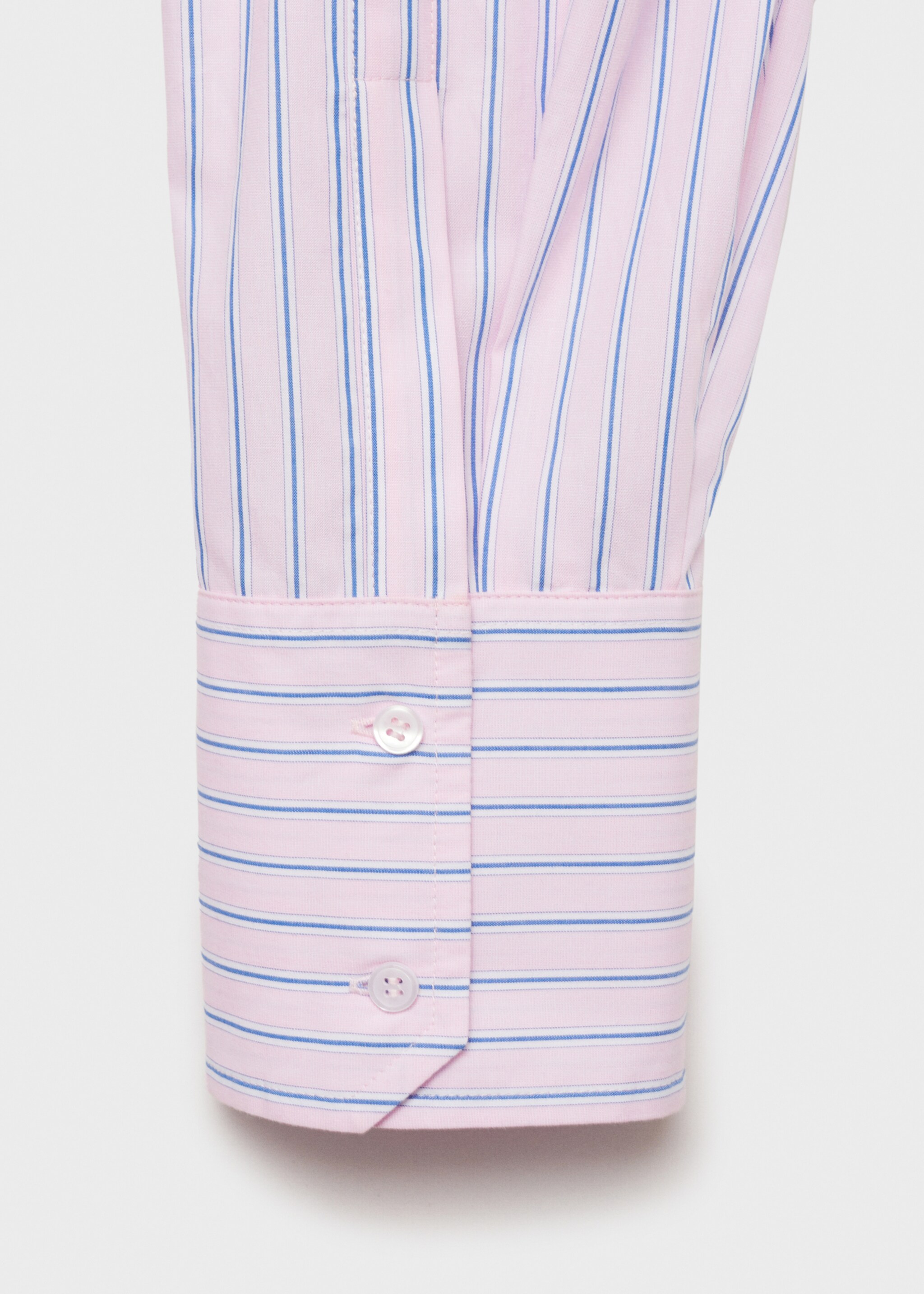 Striped cotton shirt - Details of the article 0, Pink. Ref: 77014033-00.