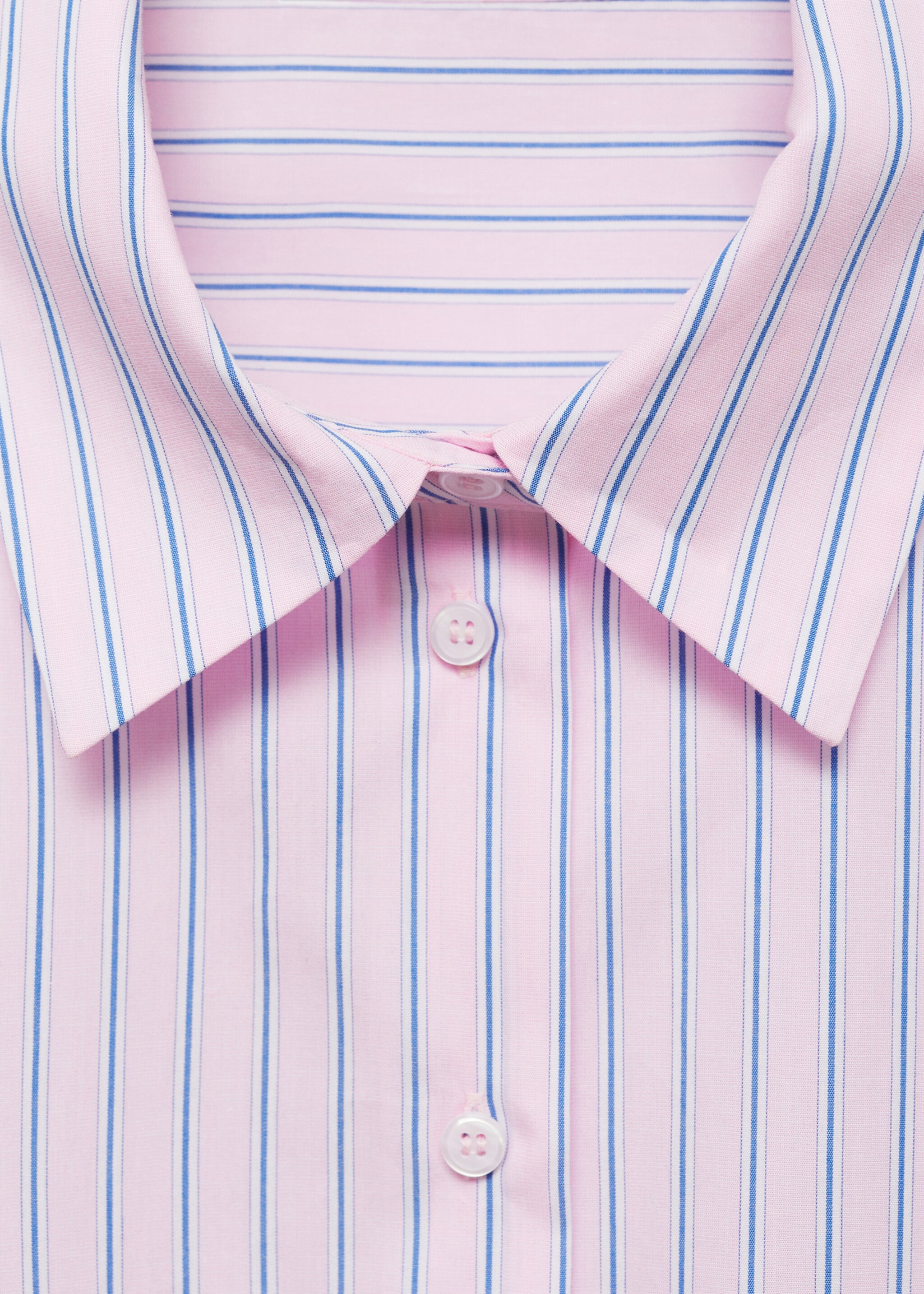Striped cotton shirt - Details of the article 8, Pink. Ref: 77014033-00.