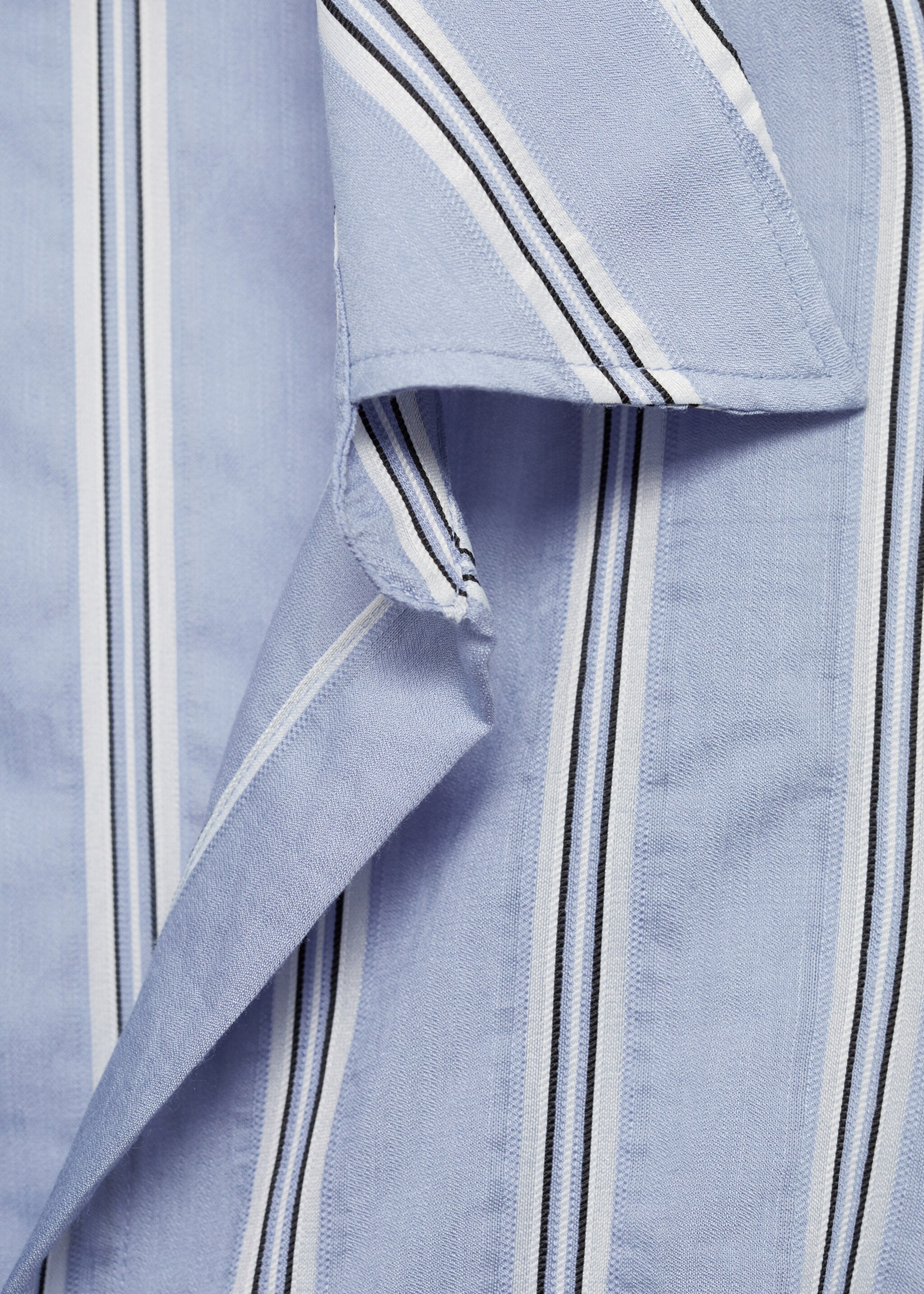 Draped shirt dress - Details of the article 8, Blue. Ref: 77014035-00.