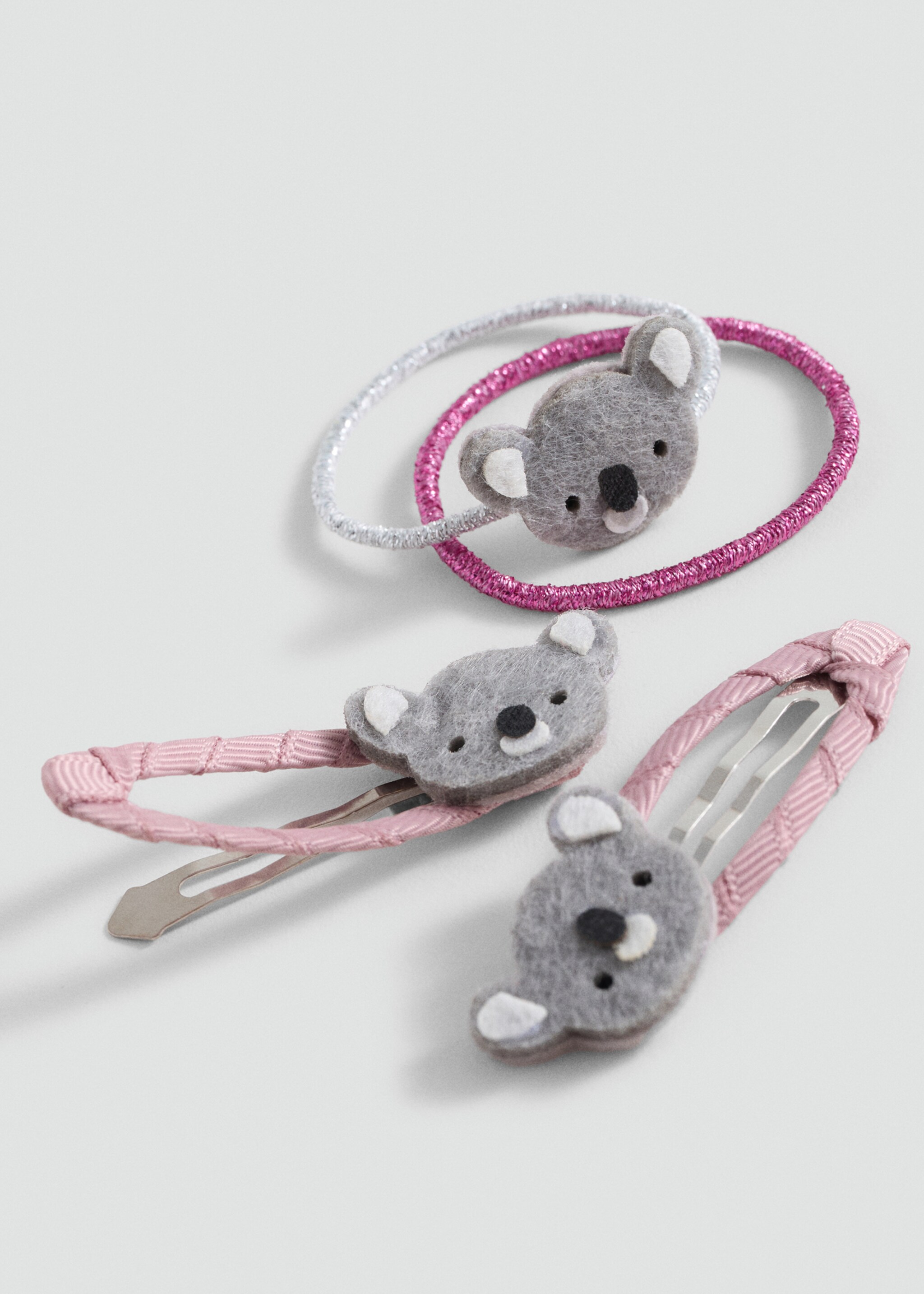 Pack pasadores y gomas - Detalle del artículo 1, Rosa palo. Ref: 77014049-00.