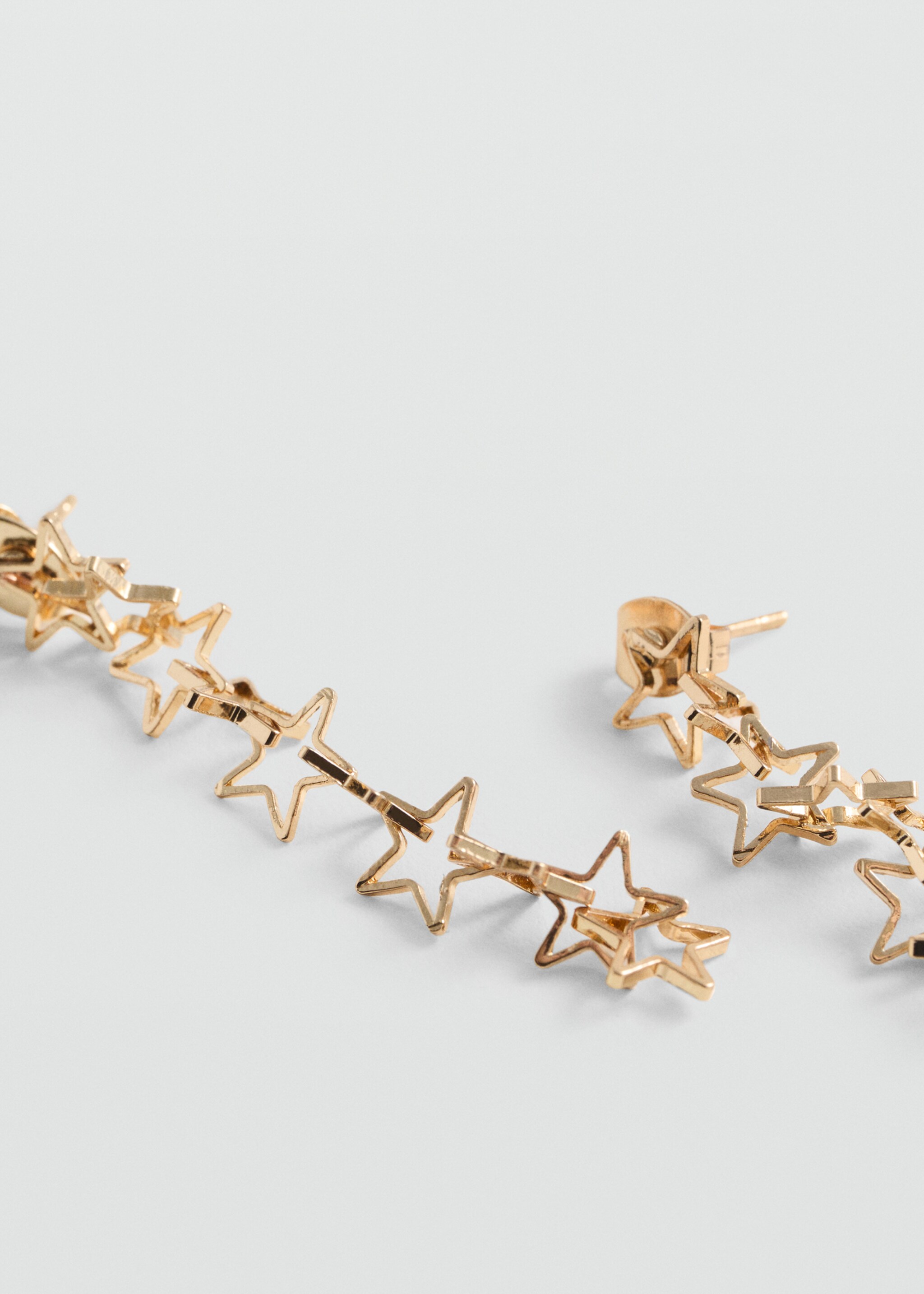 Long star earrings - Medium plane