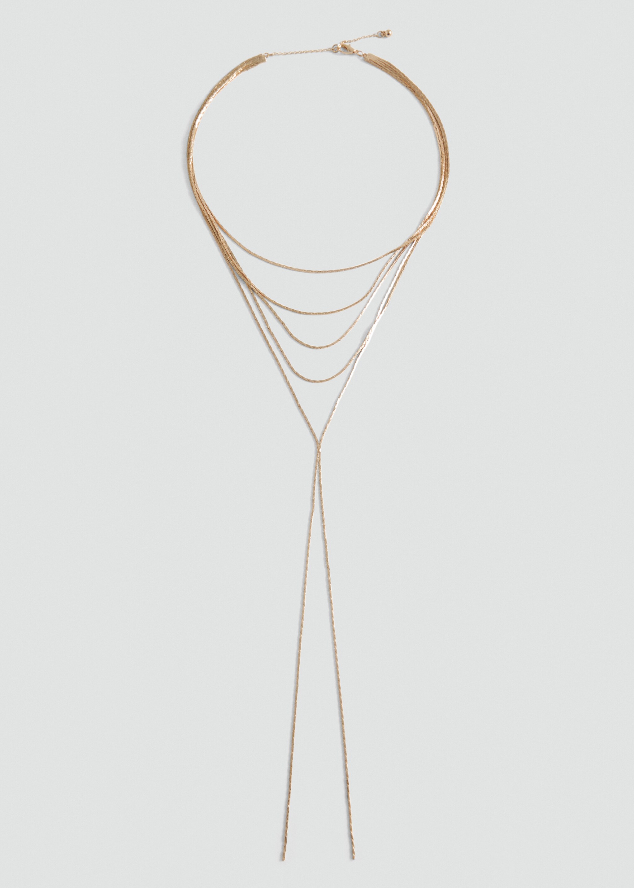 Chain waterfall necklace - Article without model, Gold. Ref: 77014070-00.