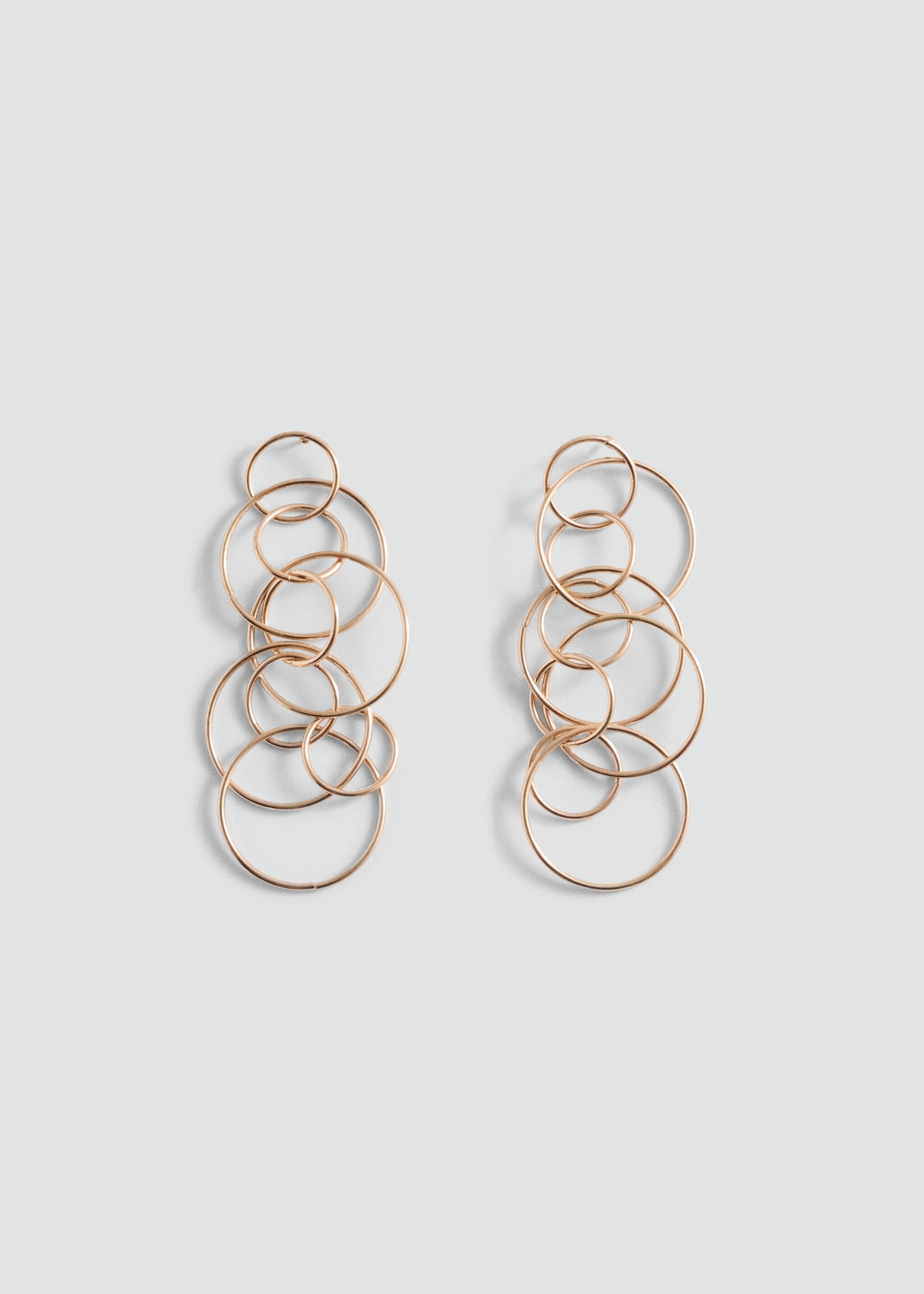 Boucles d'oreilles pendantes anneaux entrelacés - Article sans modèle