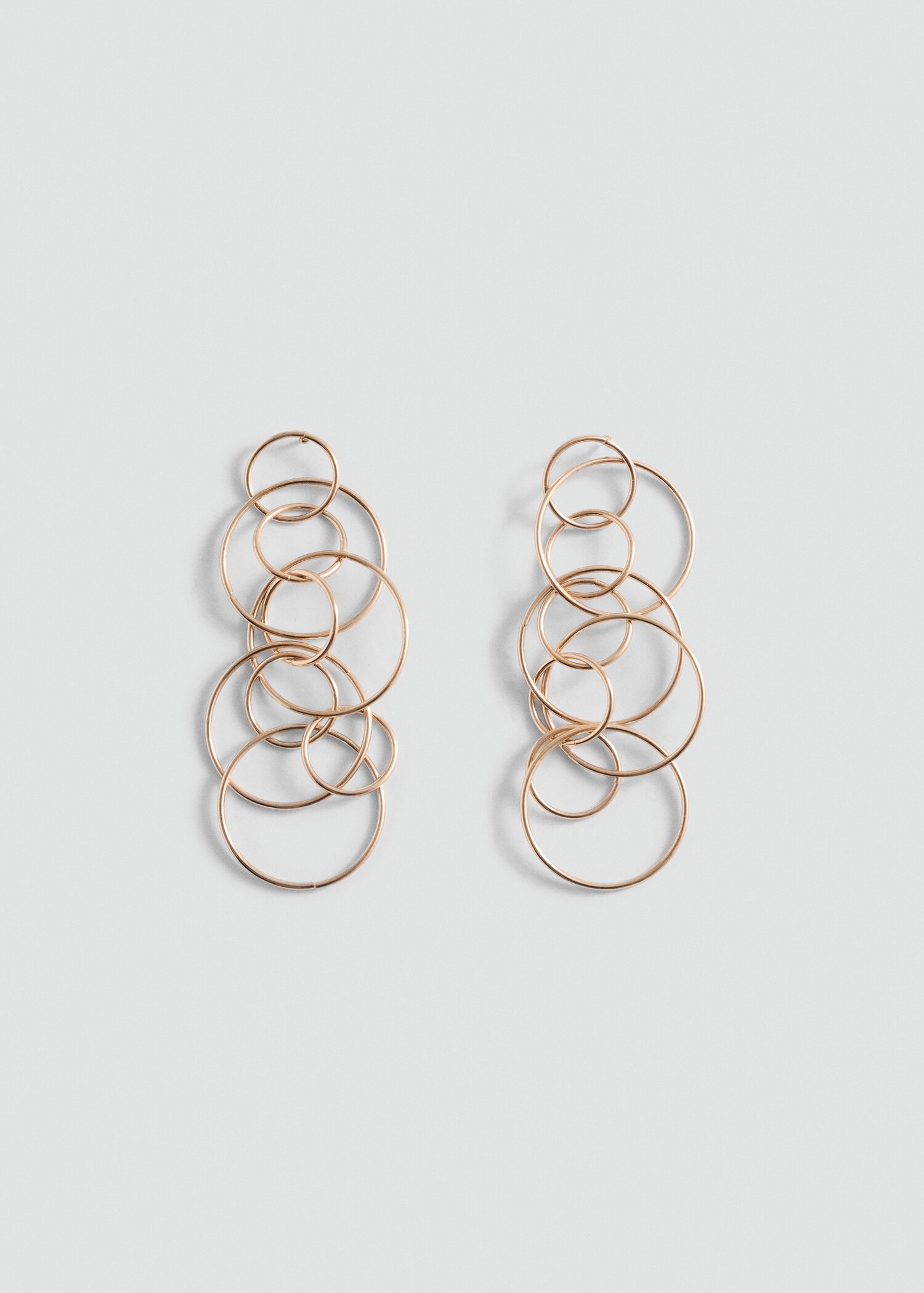Boucles d'oreilles pendantes anneaux entrelacés - Article sans modèle
