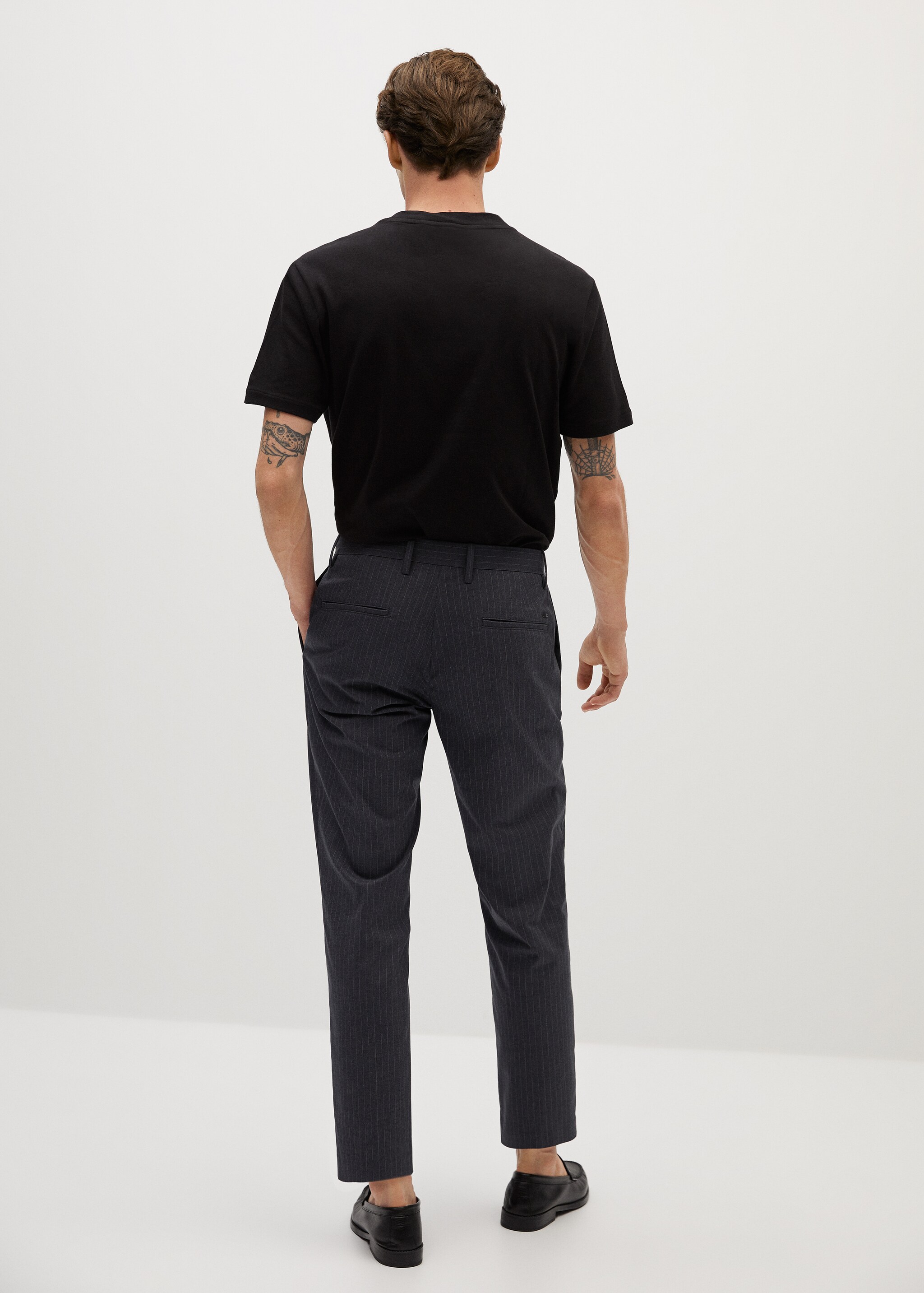 Camisa traje slim fit algodón popelín - Reverso del artículo