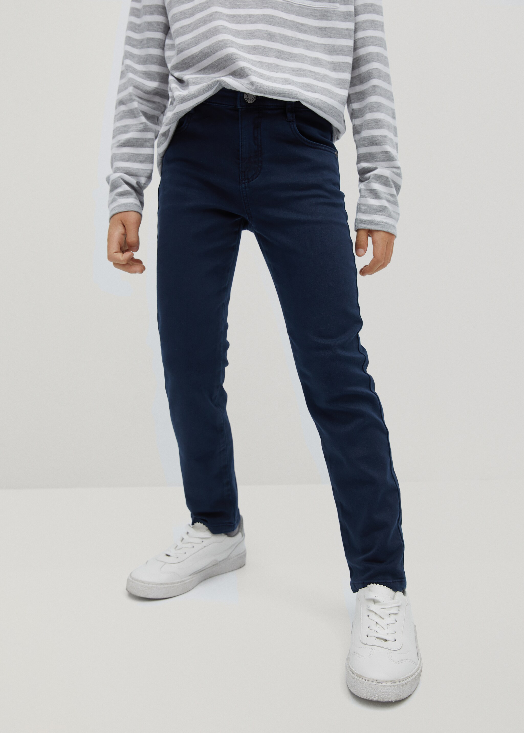 Straight flannel trousers - Medium plane