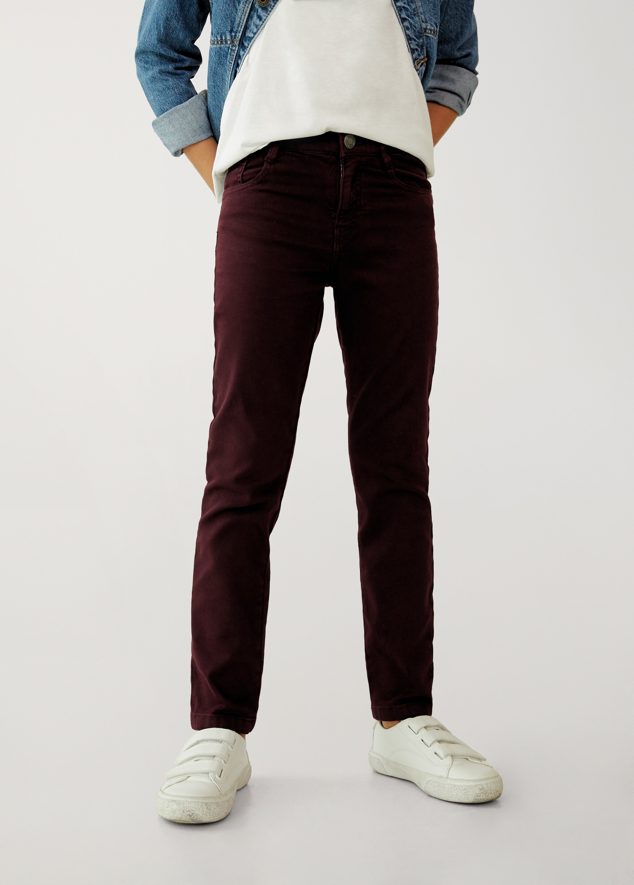 Straight flannel trousers - Medium plane