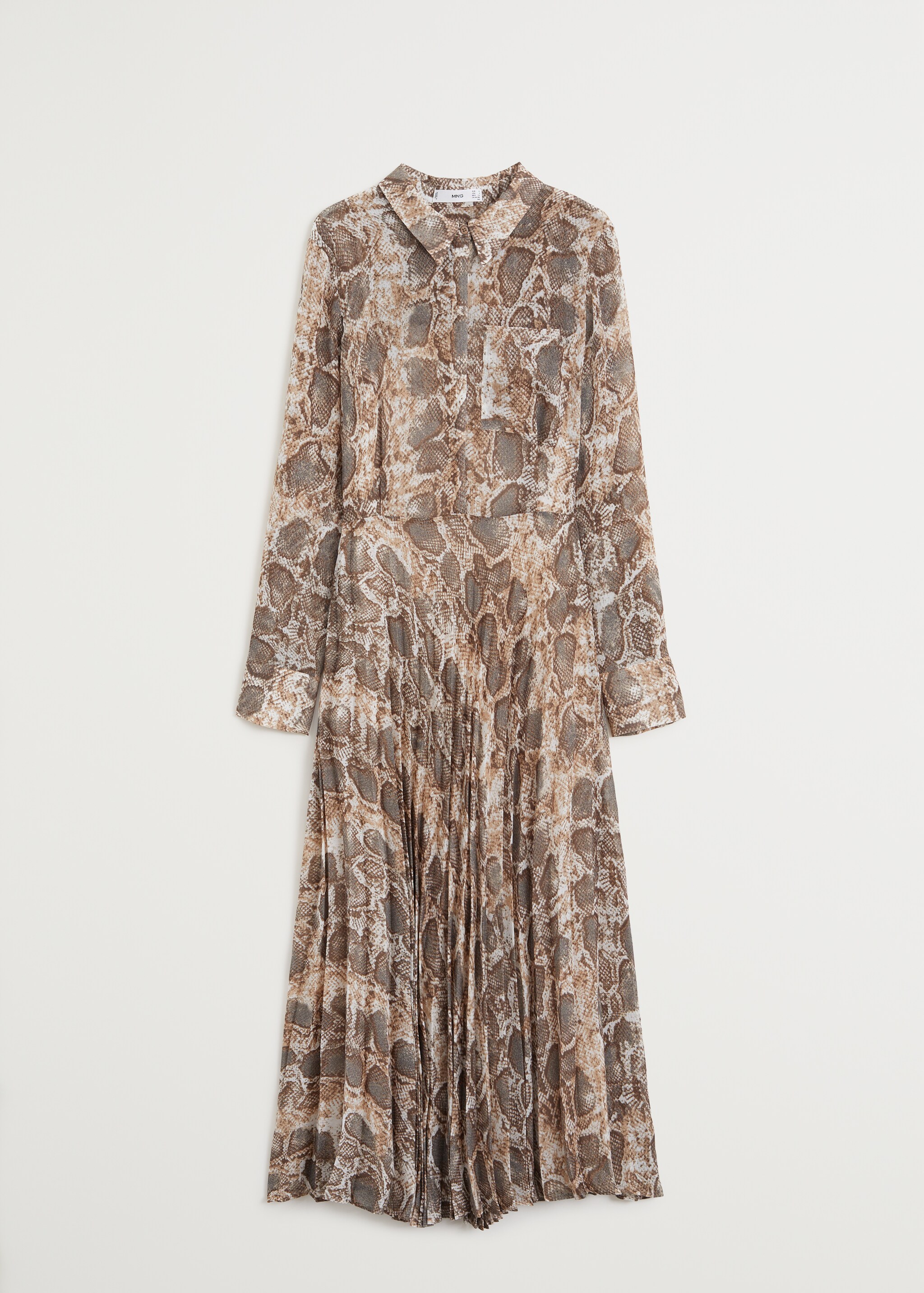 Vestido camiseiro com estampado de cobre - Artigo sem modelo