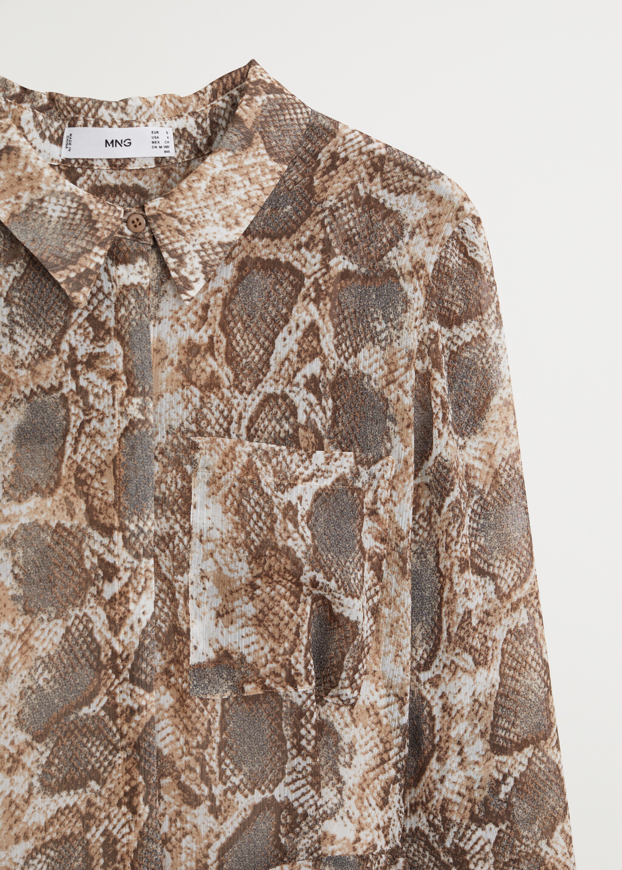 Vestido camiseiro com estampado de cobre - Pormenor do artigo 8