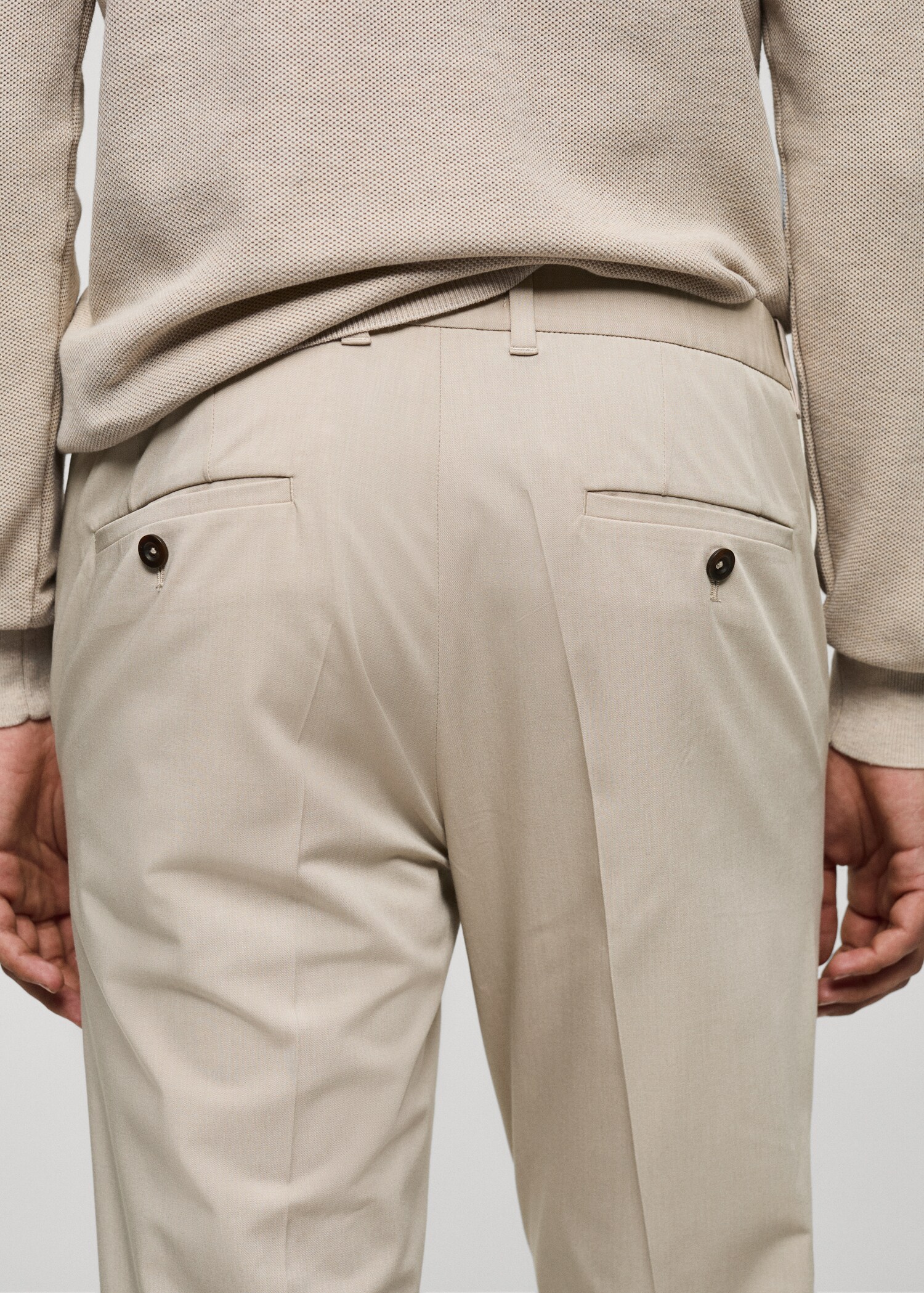 Stretch fabric slim-fit trousers - Details of the article 6