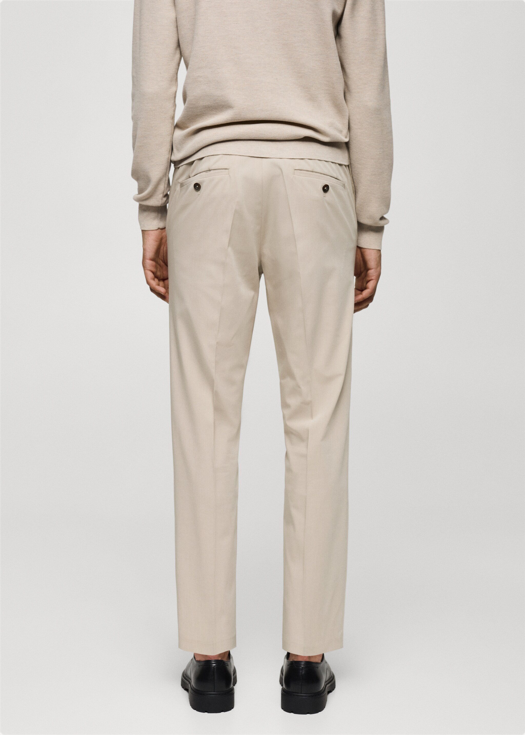 Pantalón slim fit comfort stretch - Reverso del artículo, Beige. Ref: 77014436-00.
