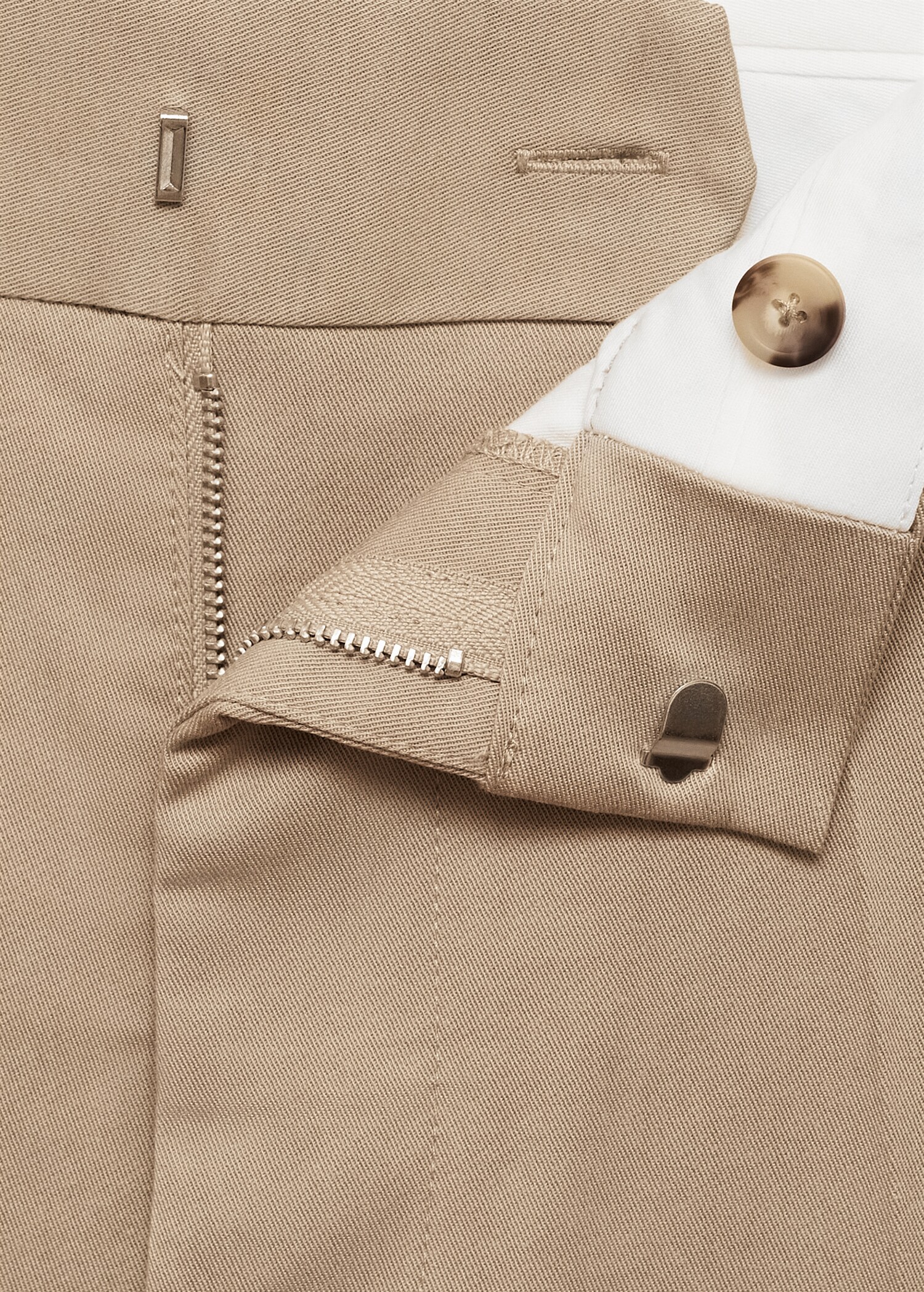 Stretch fabric slim-fit trousers - Details of the article 0