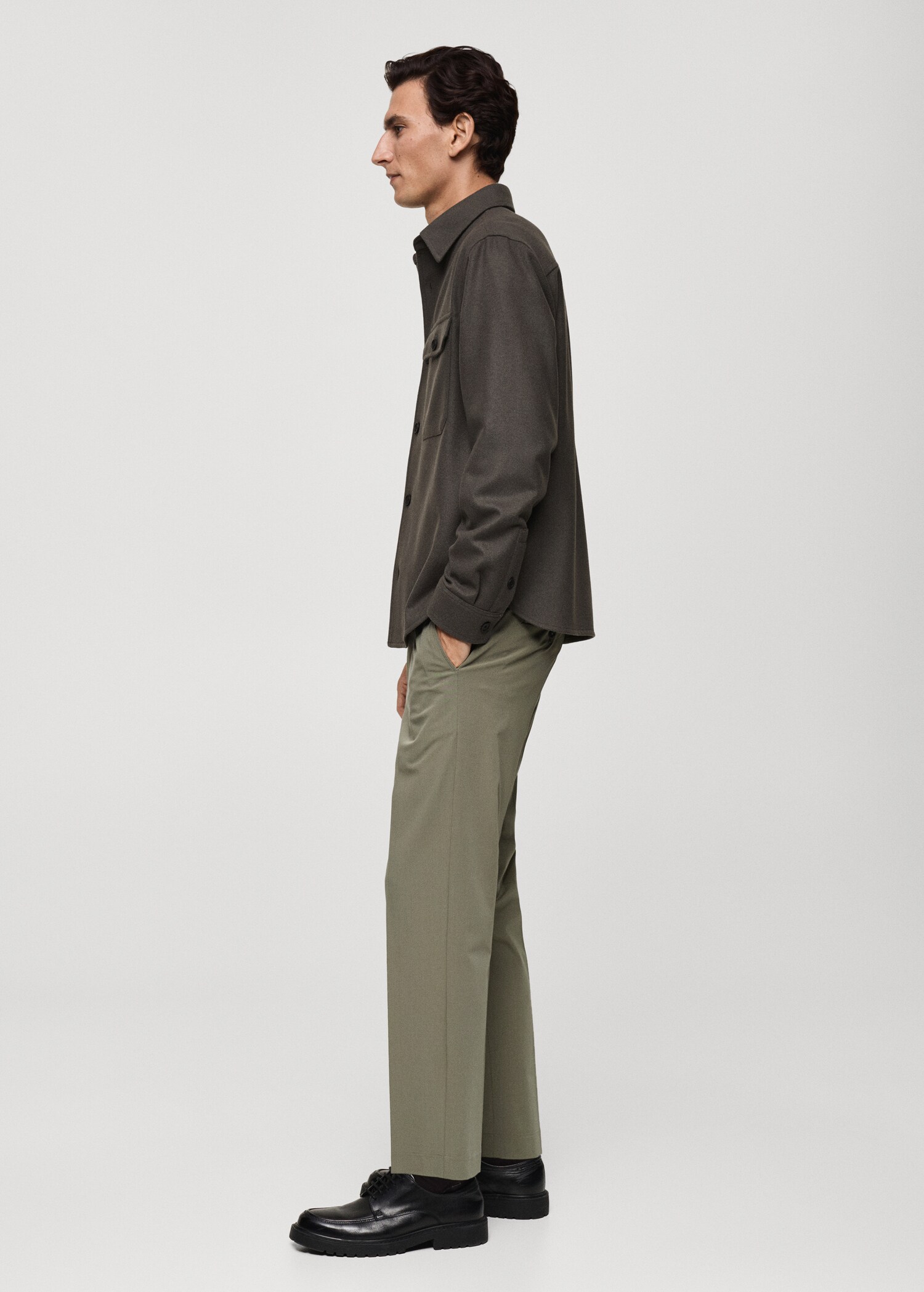 Stretch fabric slim-fit trousers - Details of the article 2