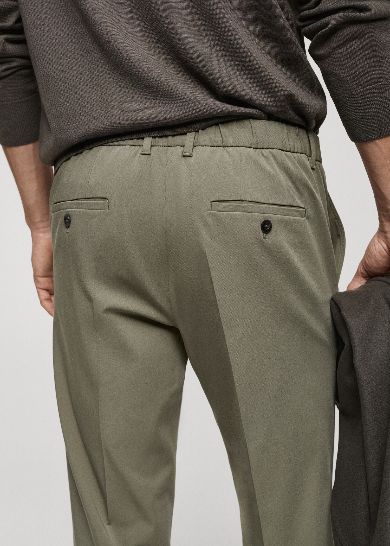 Stretch fabric slim-fit trousers - Details of the article 6