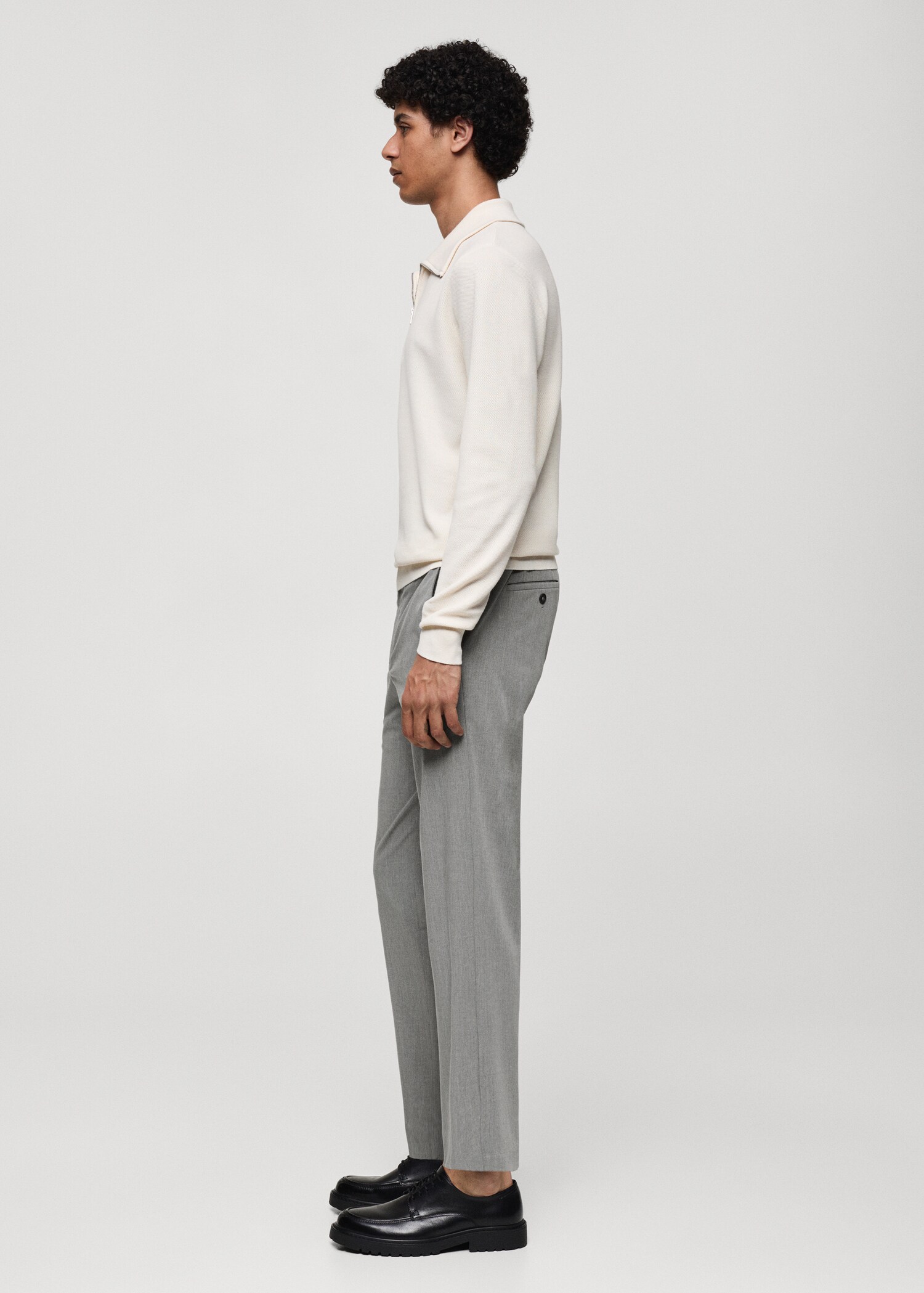 Stretch fabric slim-fit trousers - Details of the article 2