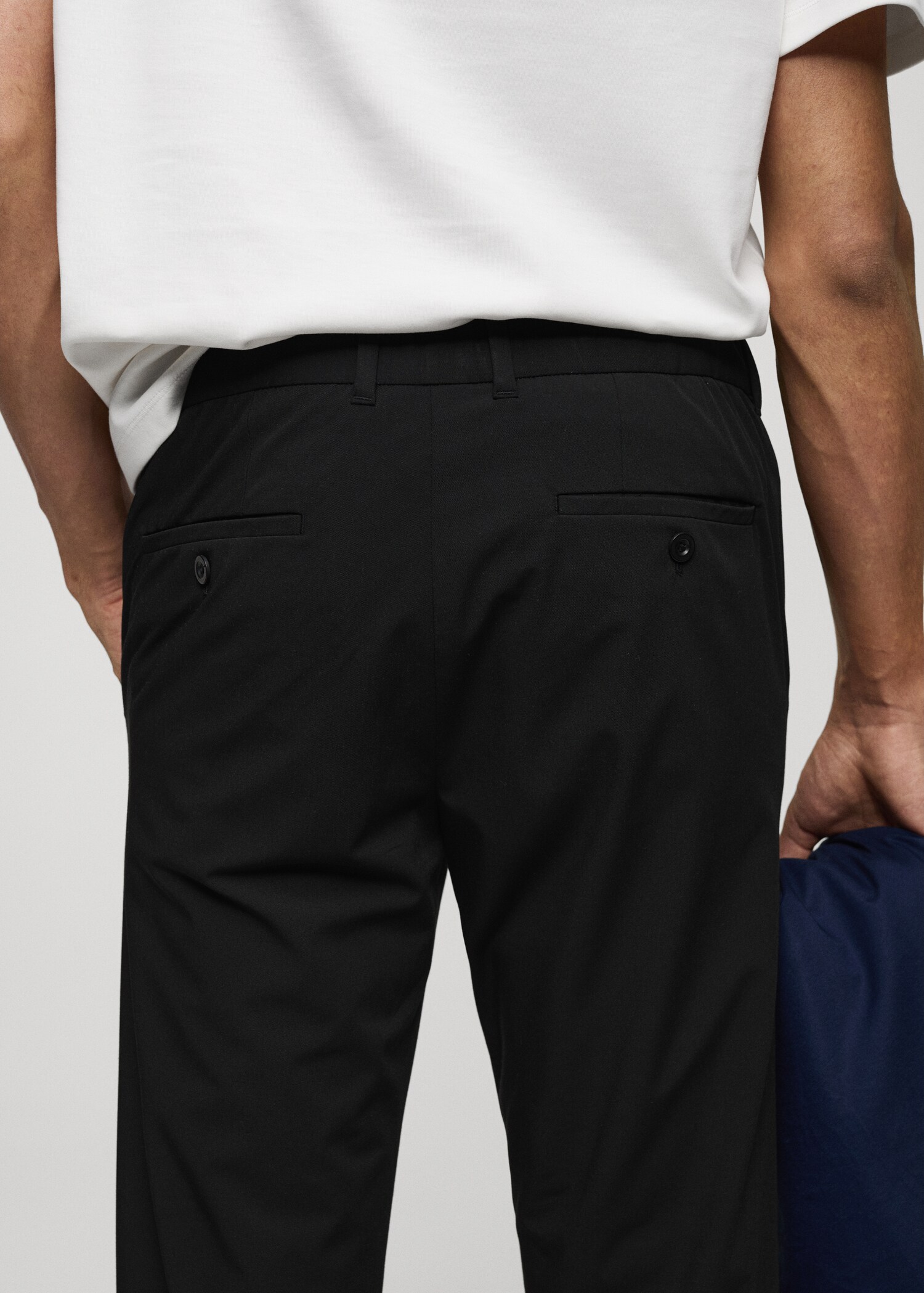 Stretch fabric slim-fit trousers - Details of the article 6