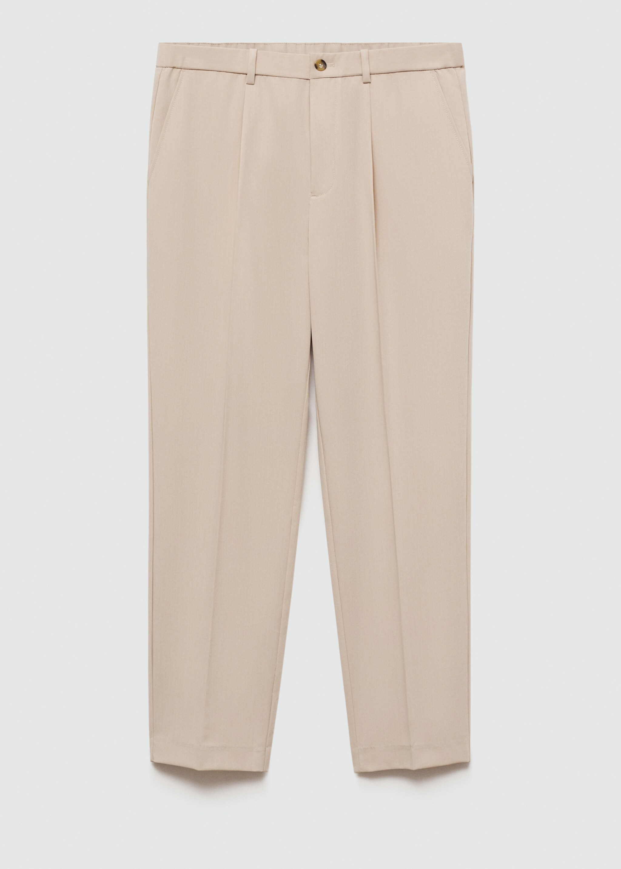 Pantalón regular fit fluido pinzas - Artículo sin modelo, Gris hielo. Ref: 77014437-00.