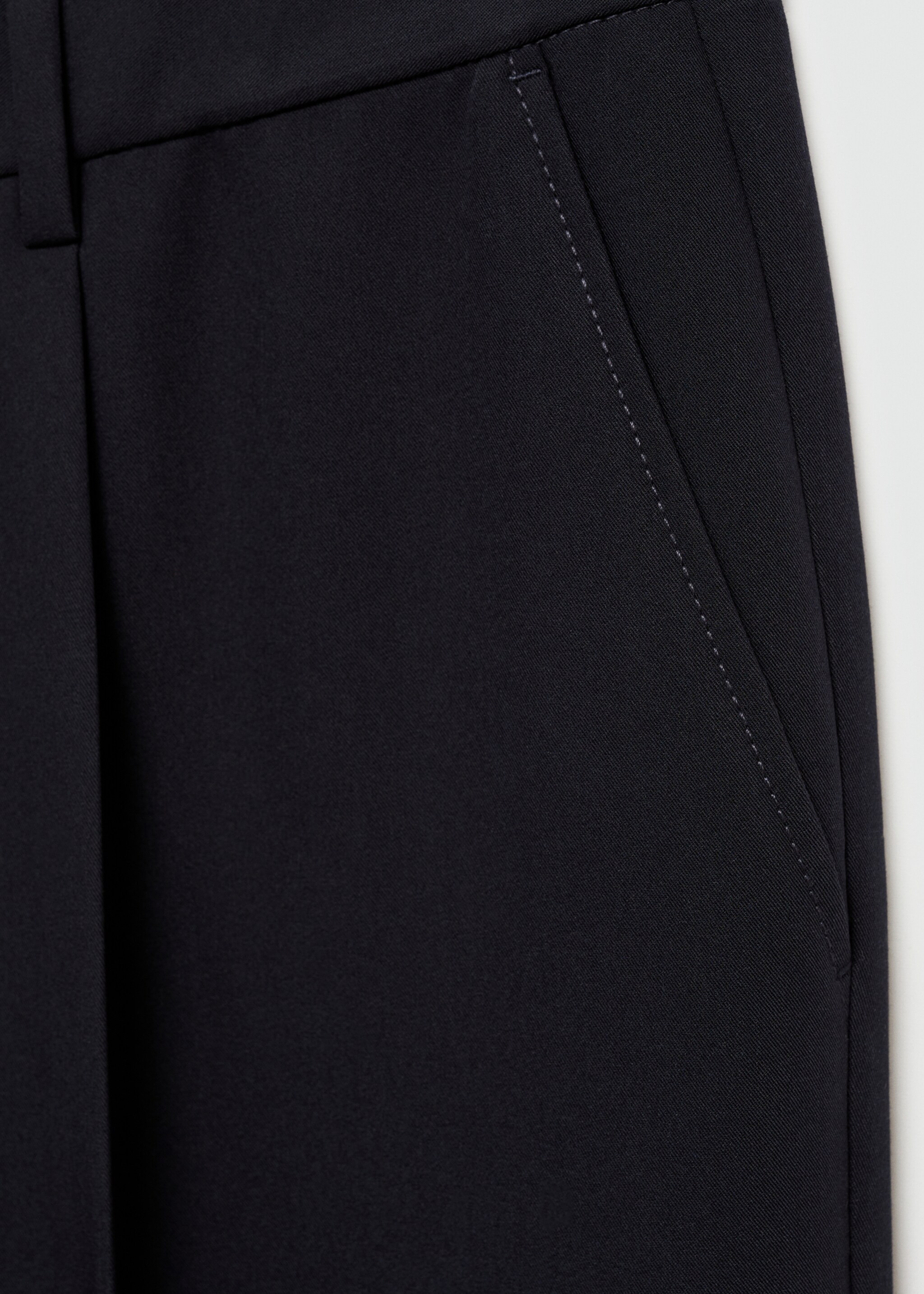 Pantalon regular-fit fluide pinces - Détail de l'article 0, Bleu marine foncé. Ref: 77014437-00.