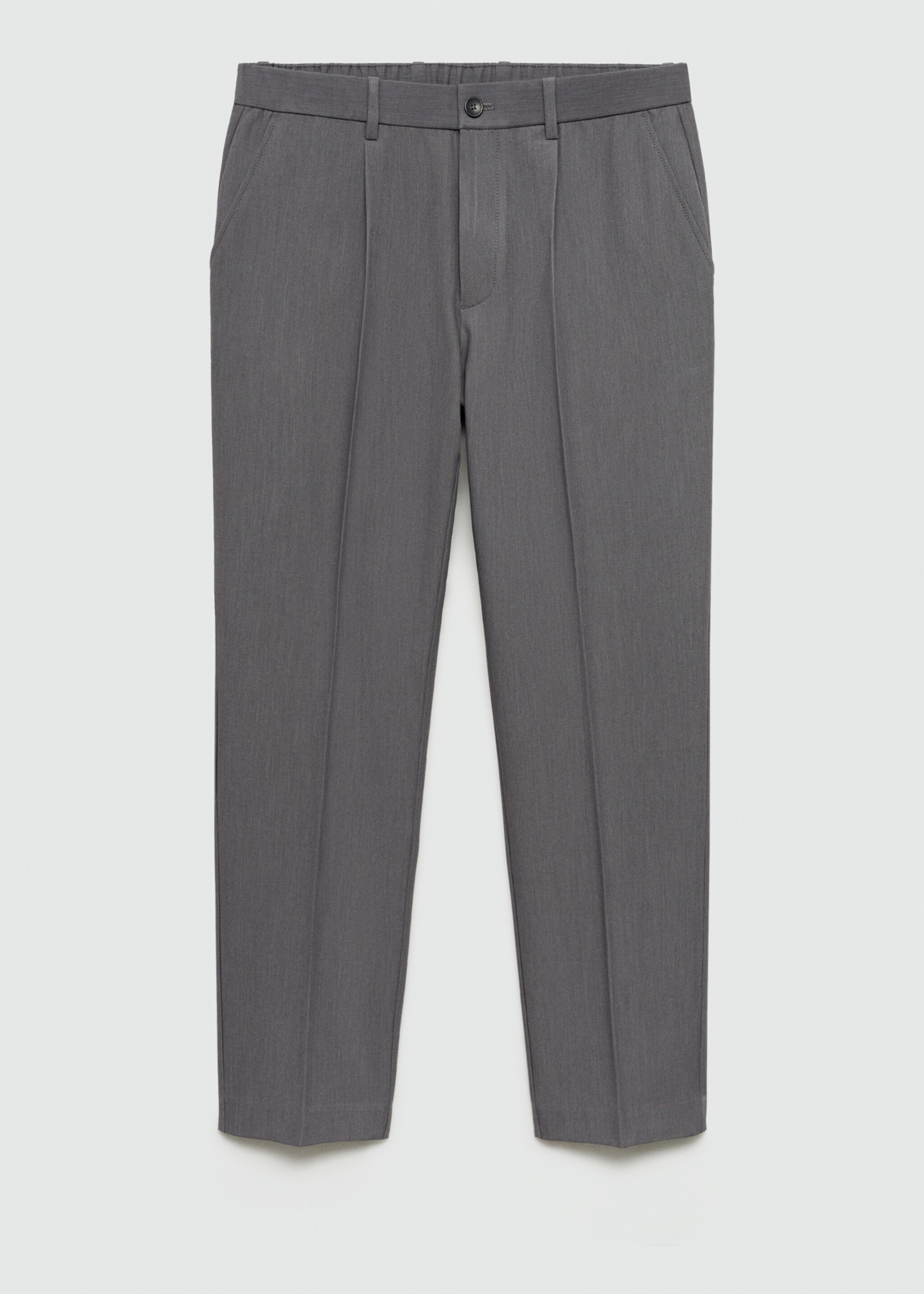 Pantalon regular-fit fluide pinces - Article sans modèle, Gris. Ref: 77014437-00.