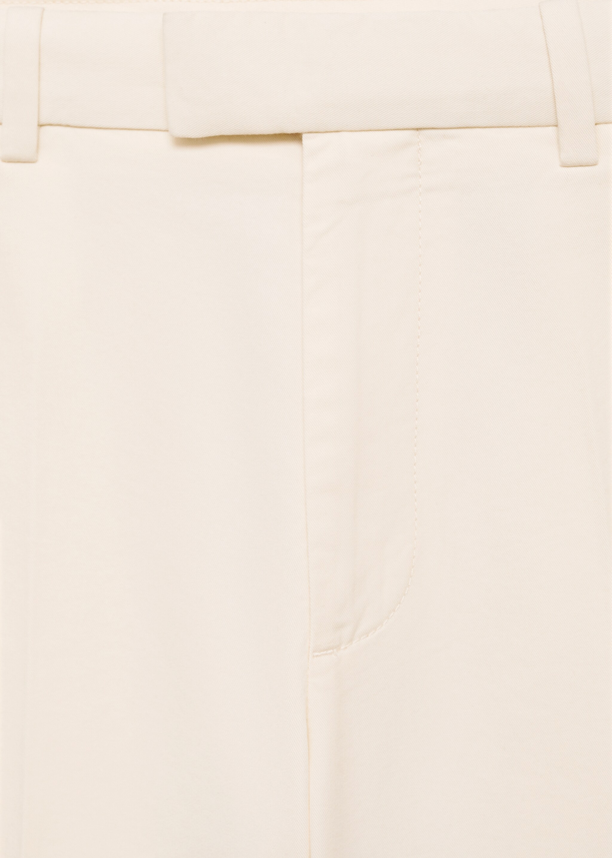 Regular-fit tencel cotton trousers - Details of the article 0, Ecru. Ref: 77014438-00.