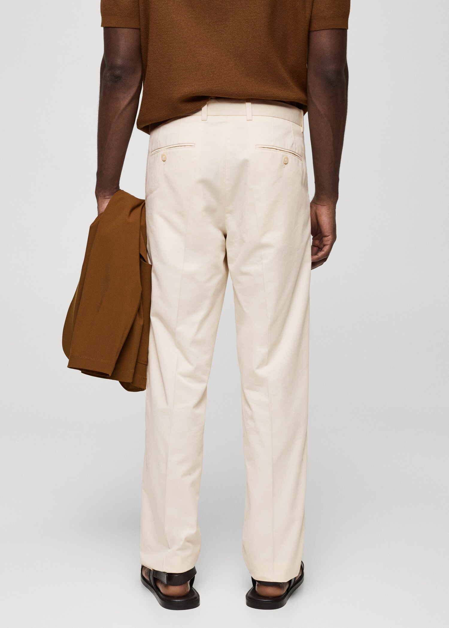 Pantalon regular-fit coton Tencel - Verso de l’article