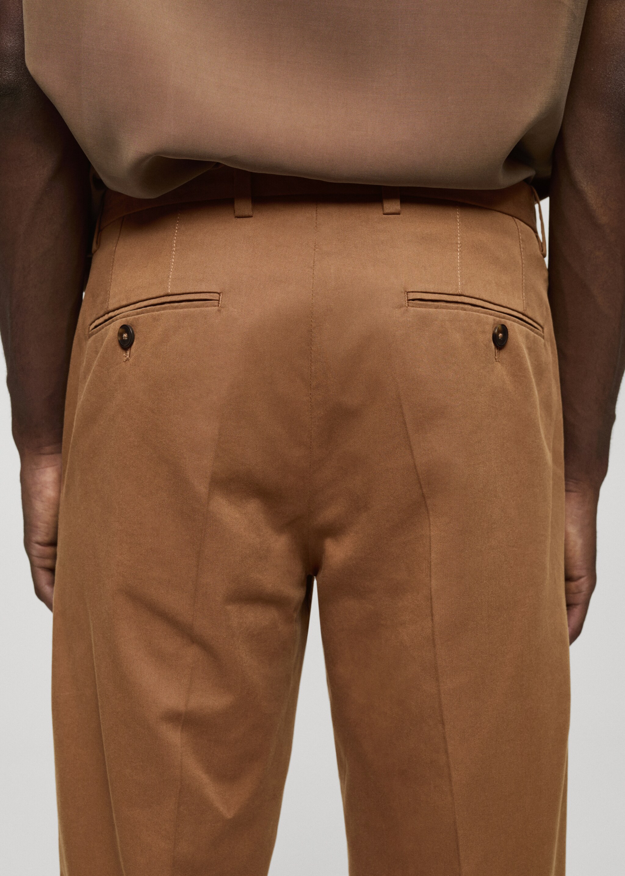 Regular fit hlače od pamuka i tencela - Detalji artikla 6