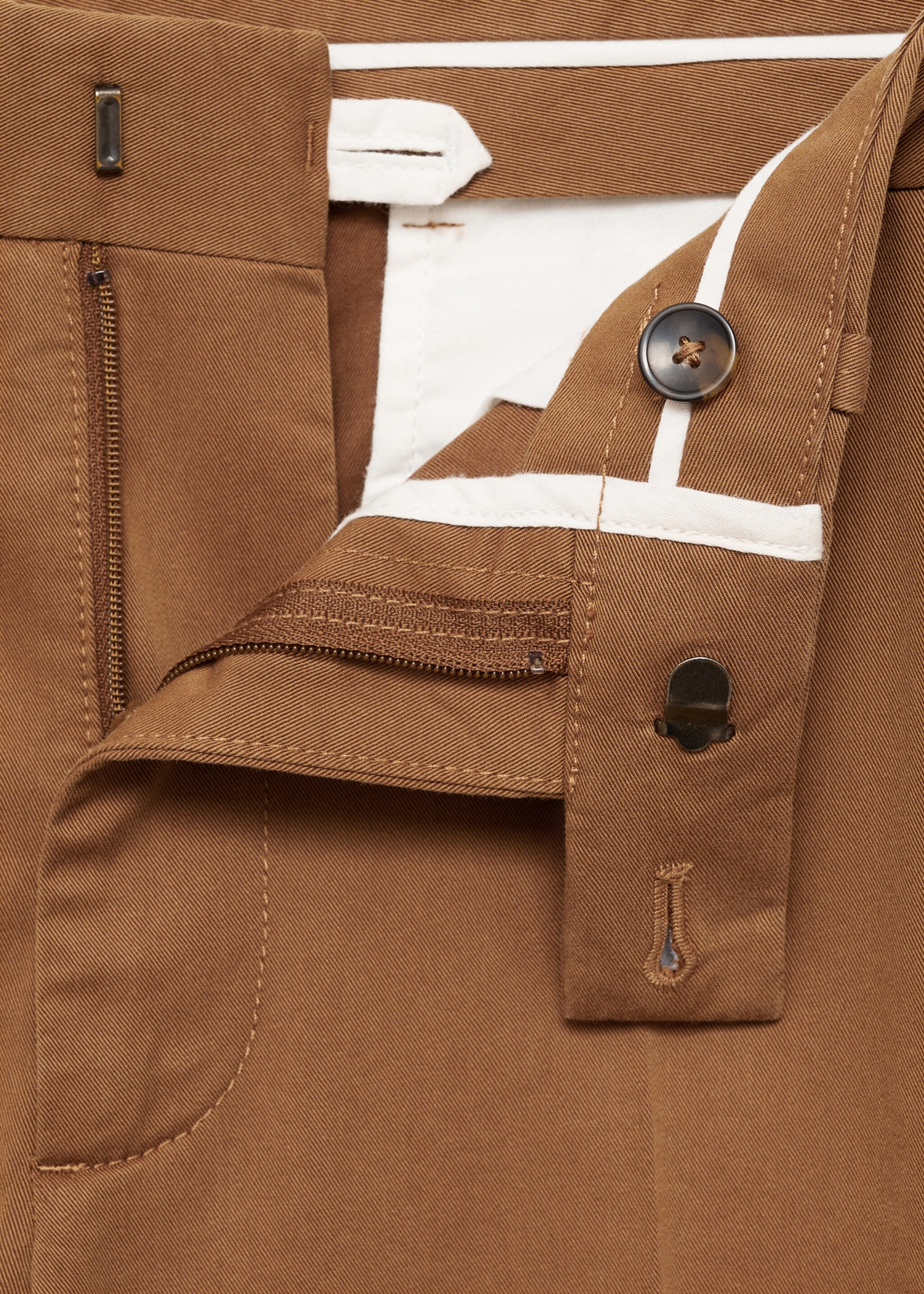 Regular fit hlače od pamuka i tencela - Detalji artikla 8