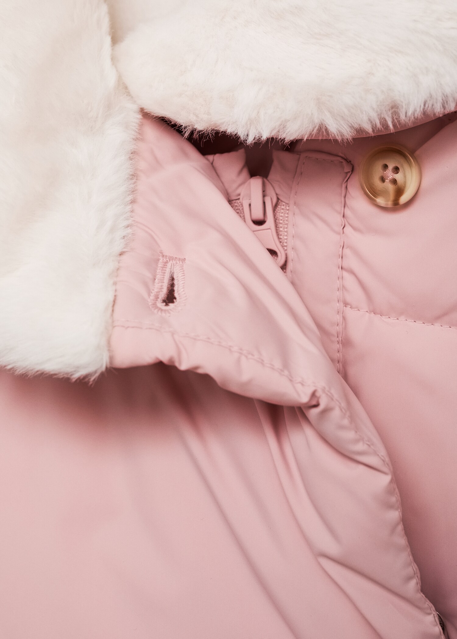 Fur collar quilted coat - Details of the article 8