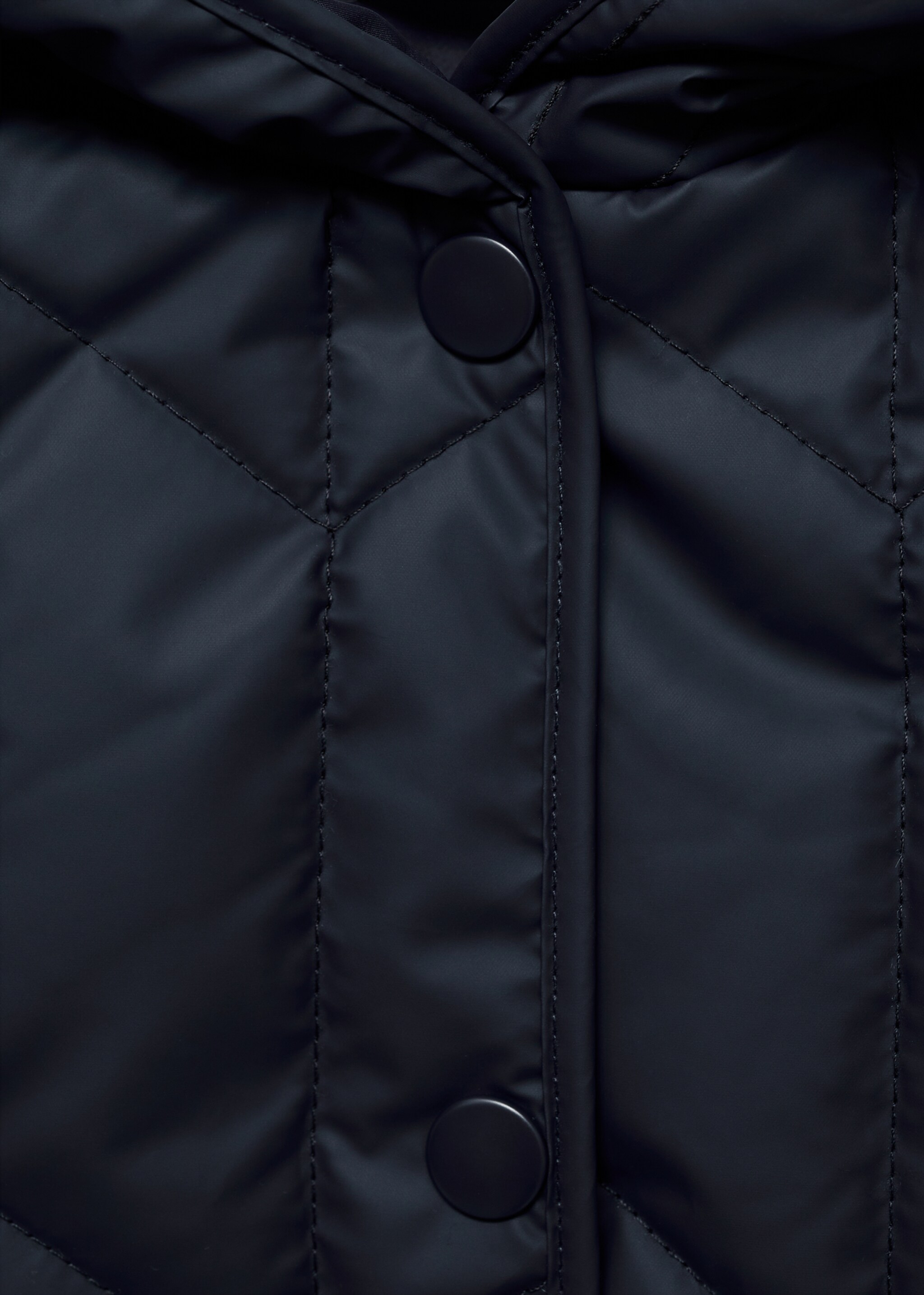 Anorak matelassé imperméable à losanges - Détail de l'article 8, Bleu marine foncé. Ref: 77014441-00.