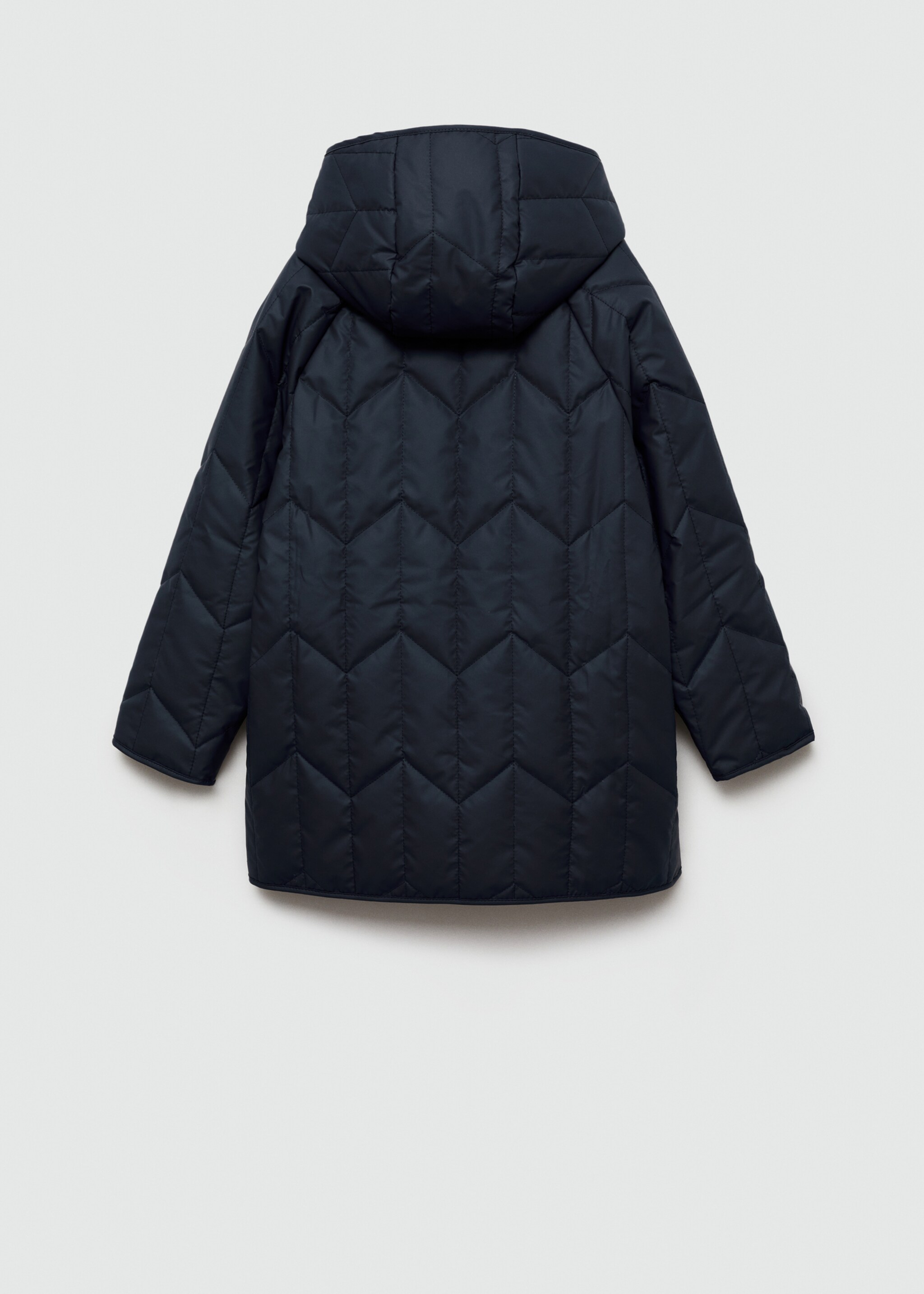 Anorak matelassé imperméable à losanges - Verso de l’article, Bleu marine foncé. Ref: 77014441-00.