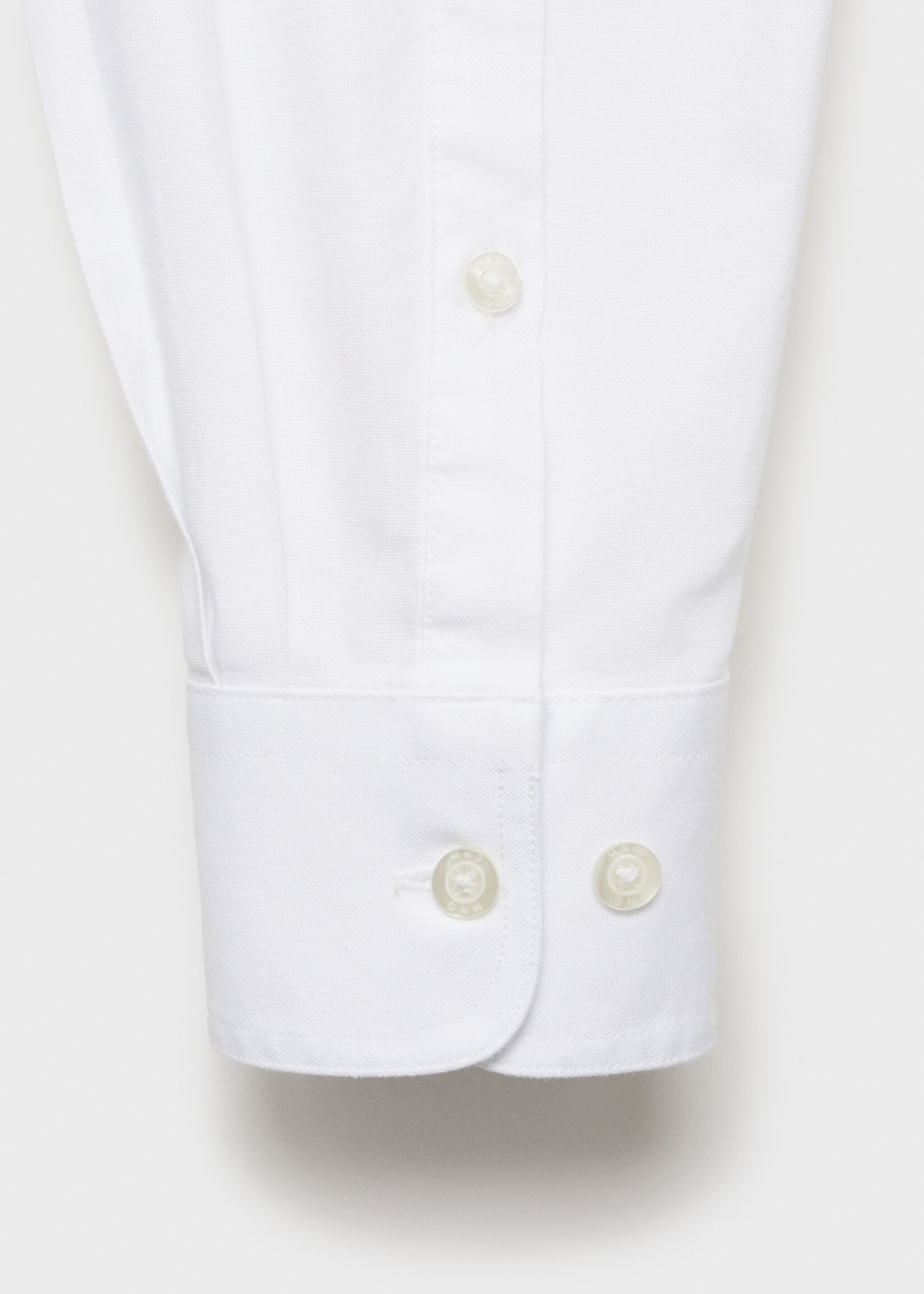Regular fit Oxford cotton shirt - Details of the article 0, White. Ref: 77014442-00.