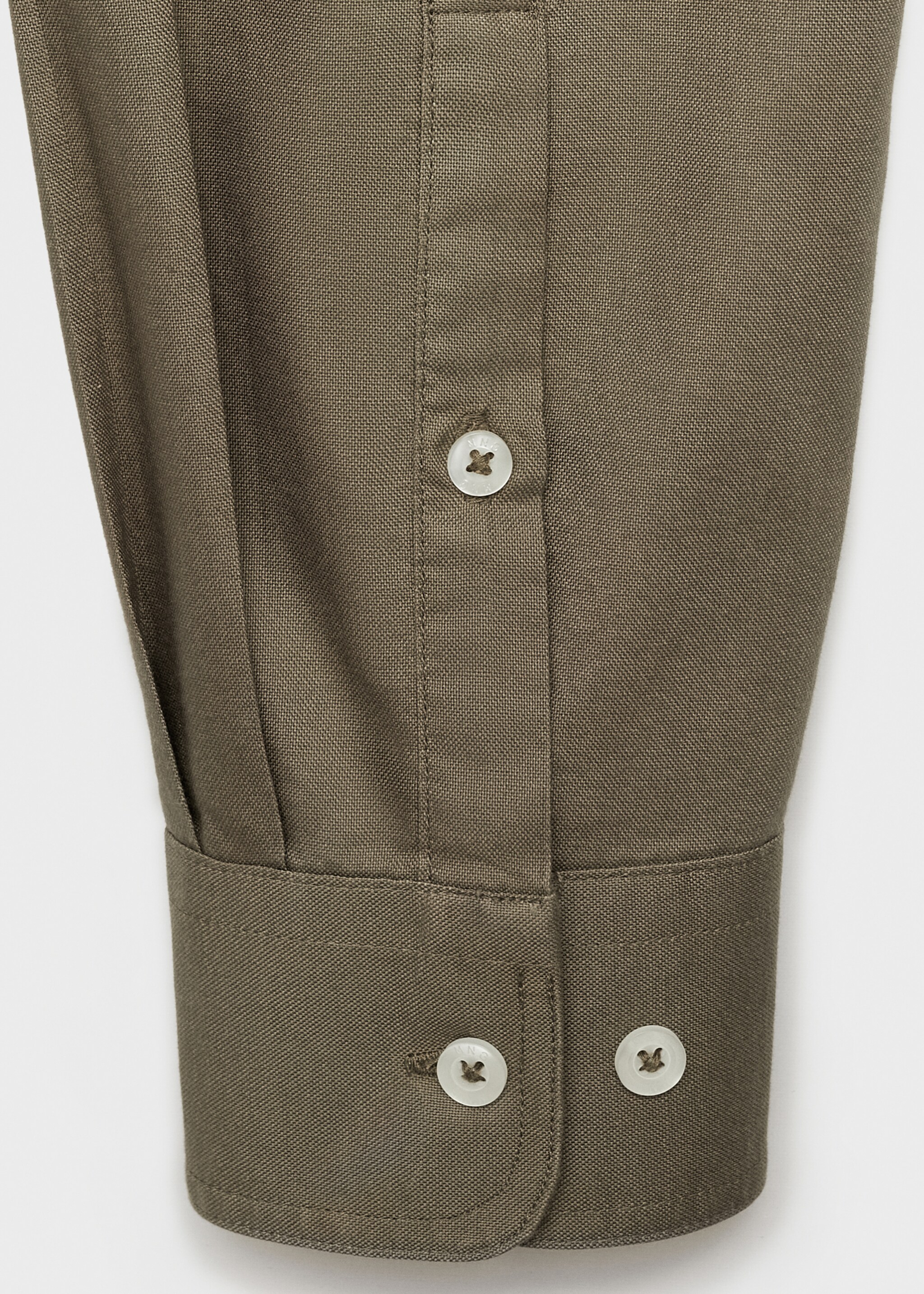 Regular fit Oxford cotton shirt - Details of the article 0, Khaki. Ref: 77014442-00.