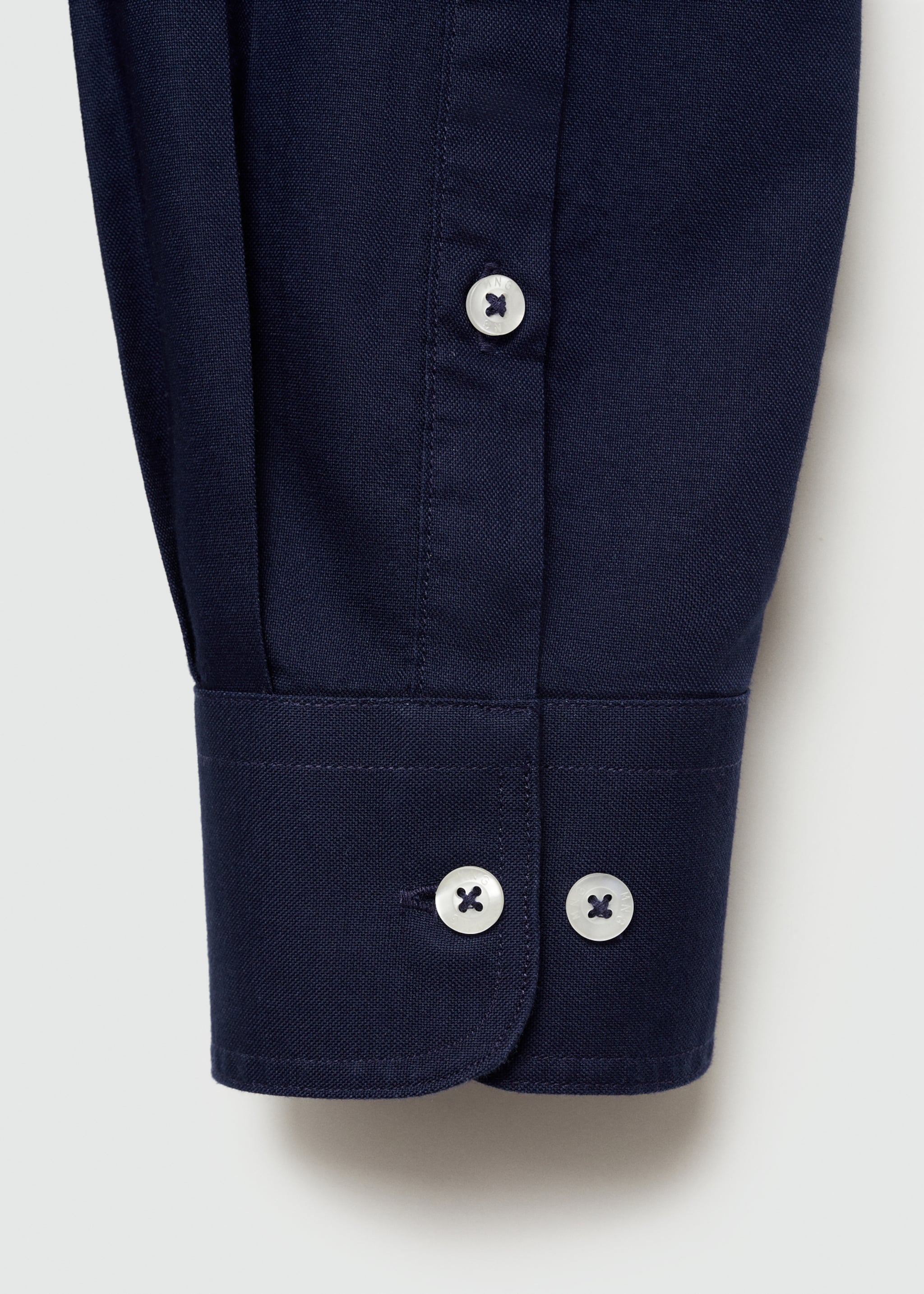 Regular fit Oxford cotton shirt - Details of the article 0, Dark Navy. Ref: 77014442-00.