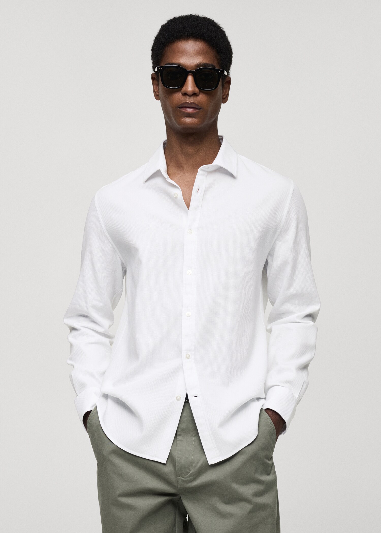 100% cotton regular-fit shirt - Medium plane
