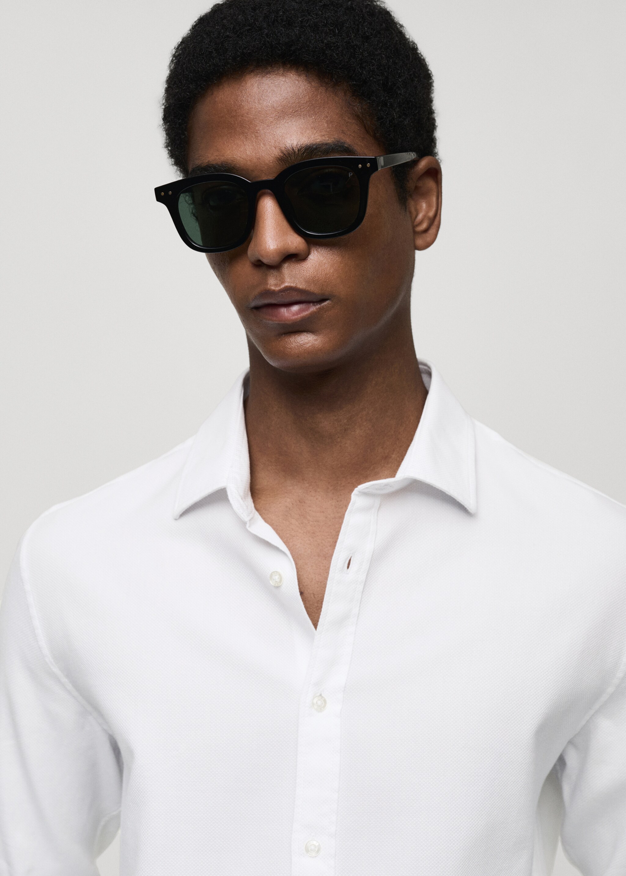 Camicia 100% cotone regular-fit - Dettaglio dell'articolo 1, Bianco. Ref: 77014443-00.