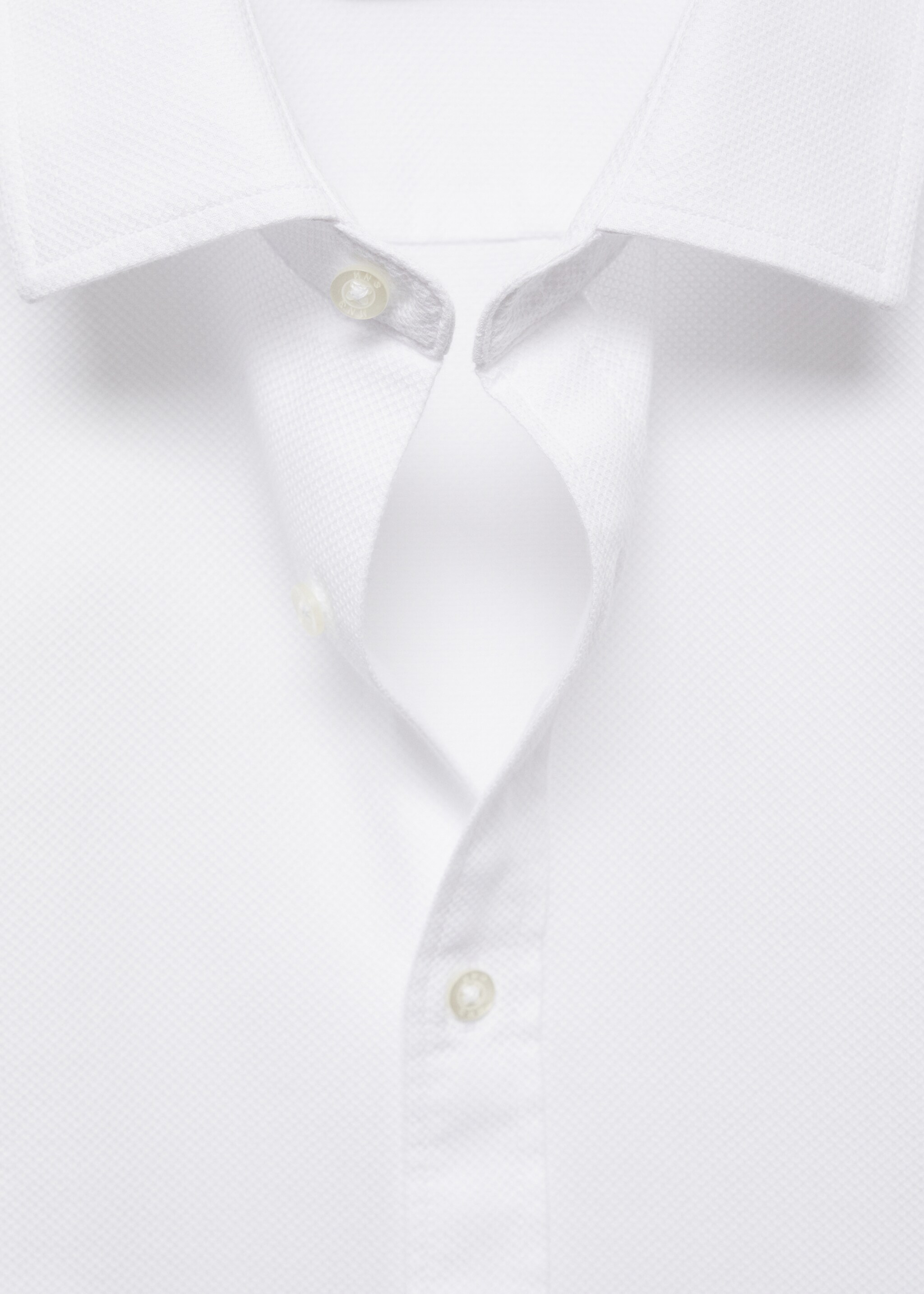 Camicia 100% cotone regular-fit - Dettaglio dell'articolo 8, Bianco. Ref: 77014443-00.