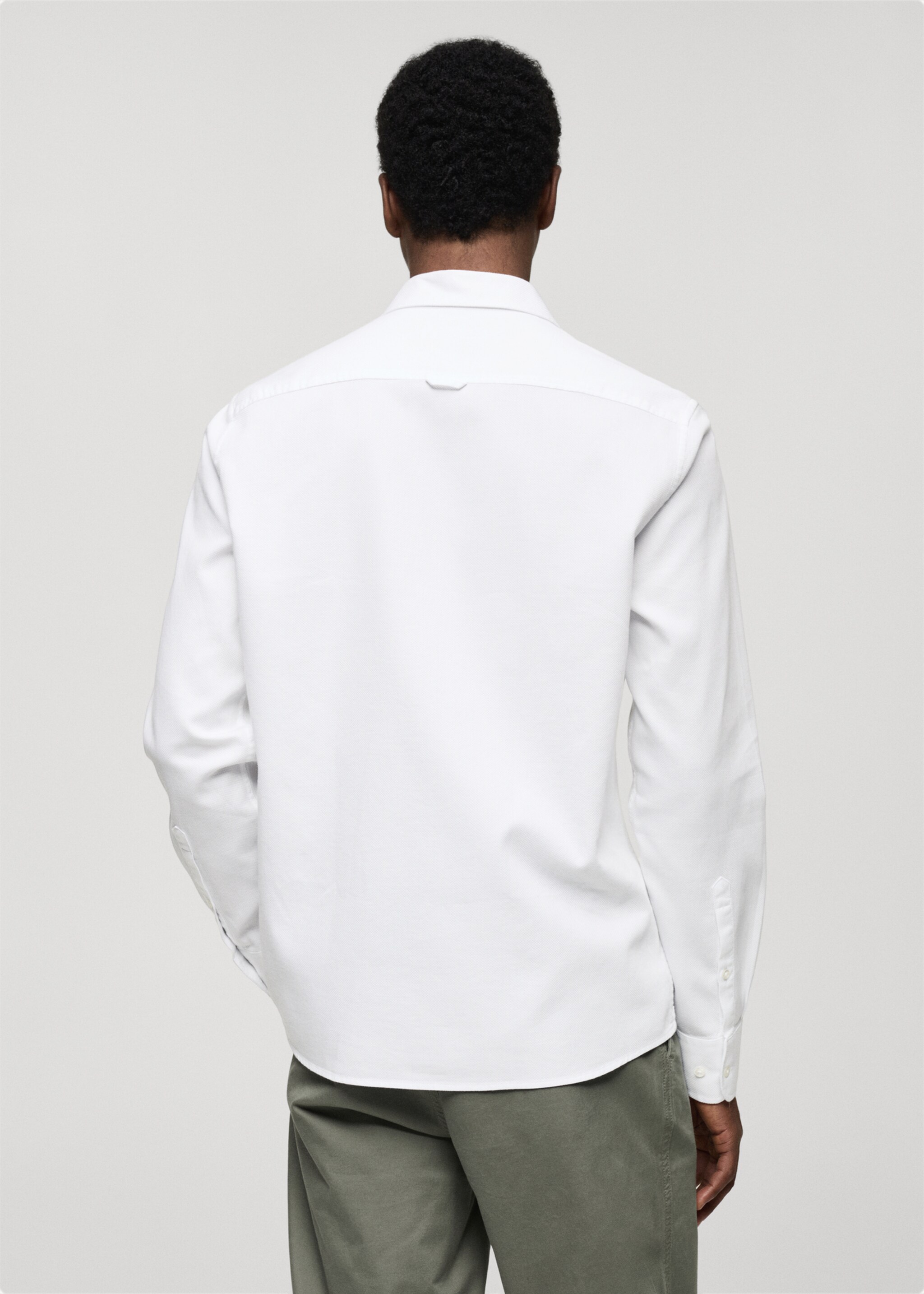 Camicia 100% cotone regular-fit - Retro dell'articolo, Bianco. Ref: 77014443-00.