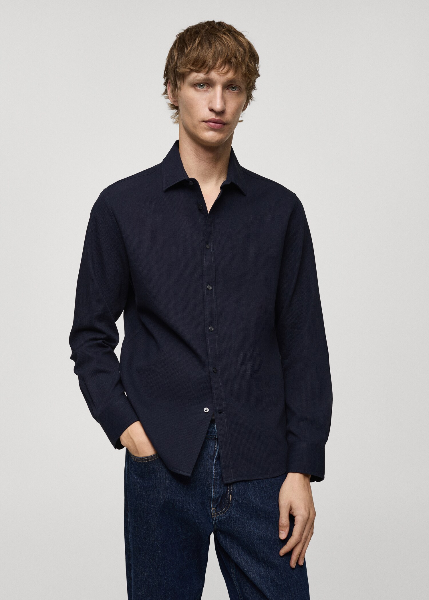 100% cotton regular-fit shirt - Medium plane