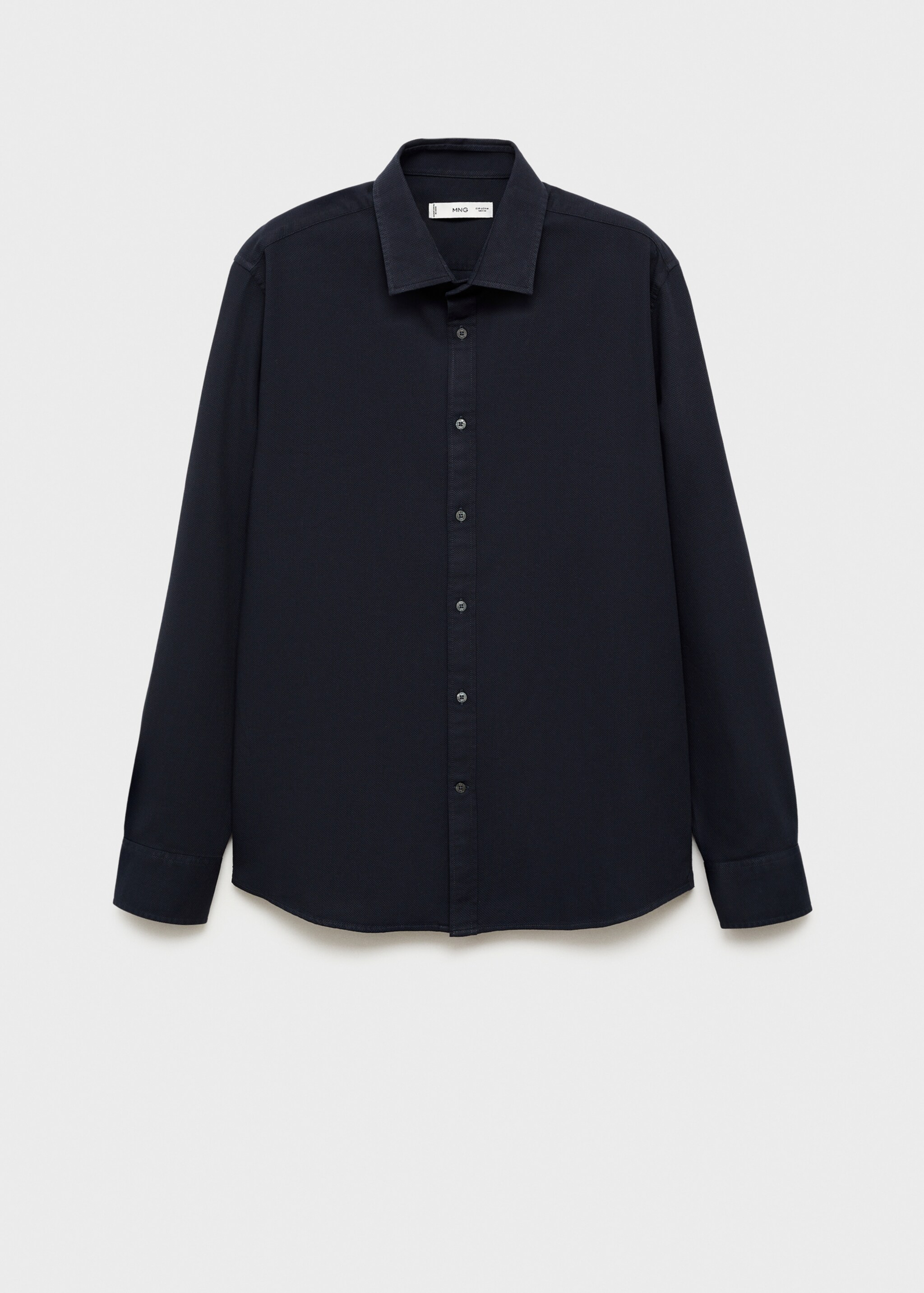 100% cotton regular-fit shirt - Article without model, Dark Navy. Ref: 77014443-00.