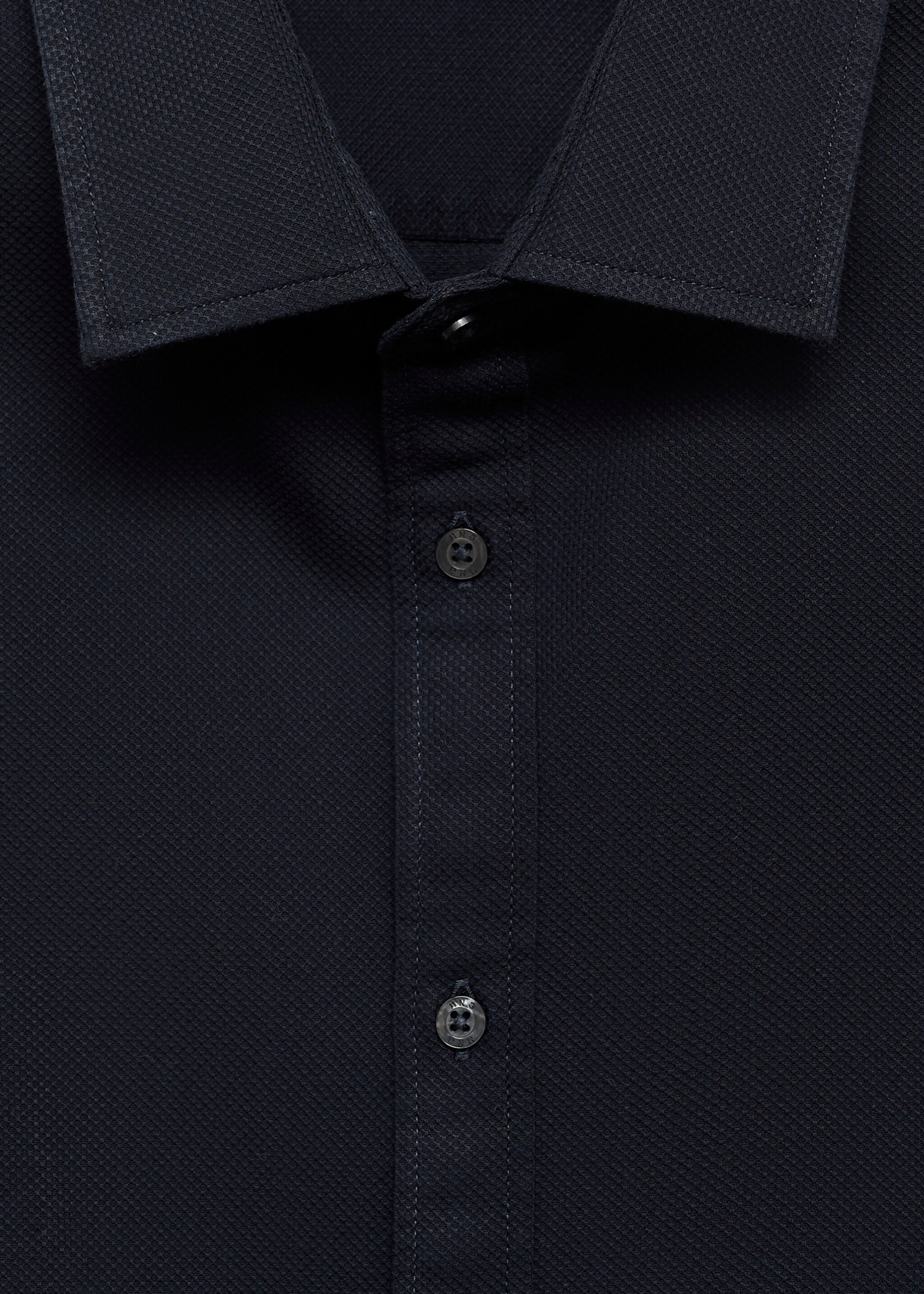 100% cotton regular-fit shirt - Details of the article 8, Dark Navy. Ref: 77014443-00.