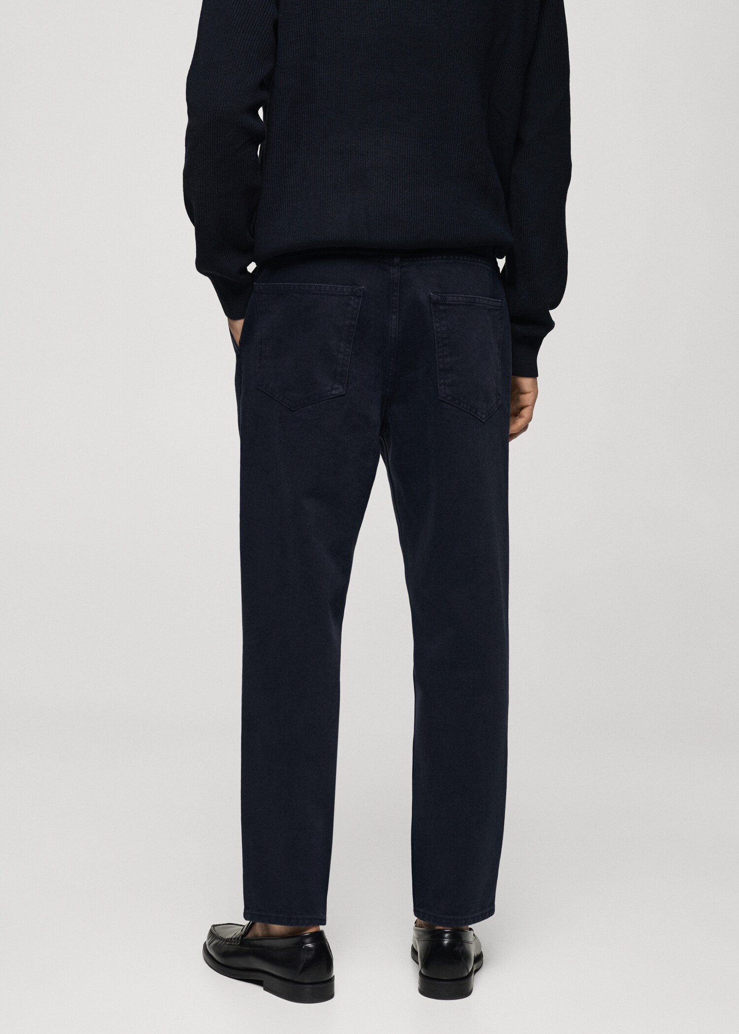 Tejano pinzas tapered fit - Reverso del artículo