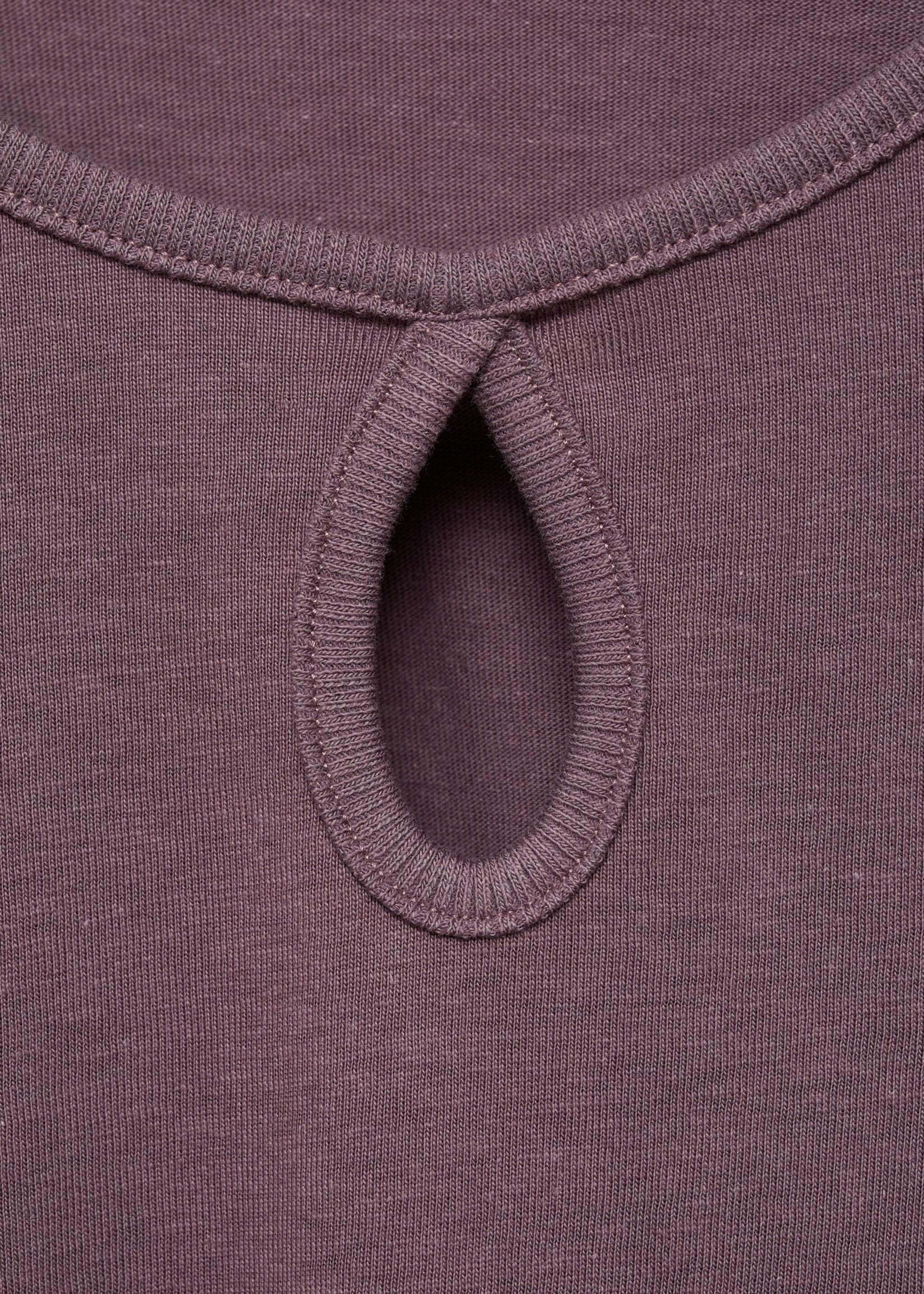 Langärmliges Baumwoll-T-Shirt - Detail des Artikels 8, Purpur. Ref: 77014452-00.