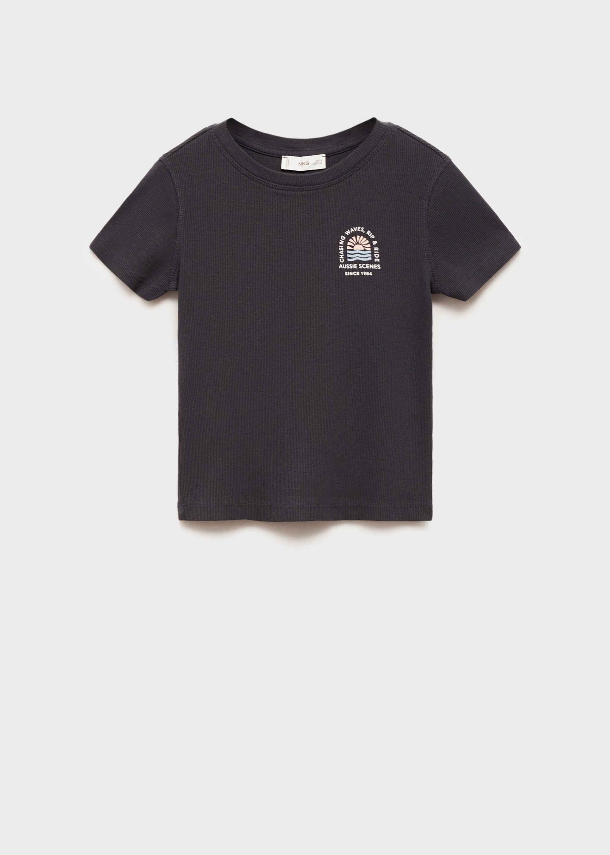 Geripptes Print-T-Shirt - Artikel ohne Model